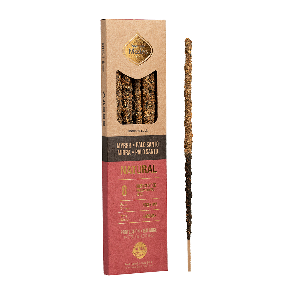 Incienso Natural Doble Aroma Mirra y Palo Santo