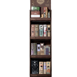Exhibidor Sagrada Madre Multinivel de Carton (medidas 38cm Ancho x 25cm Profundidad x 1,35 de Altura + La Parte Superior O Cabezal de 30cm, La Altura Total 1,65 Mts.