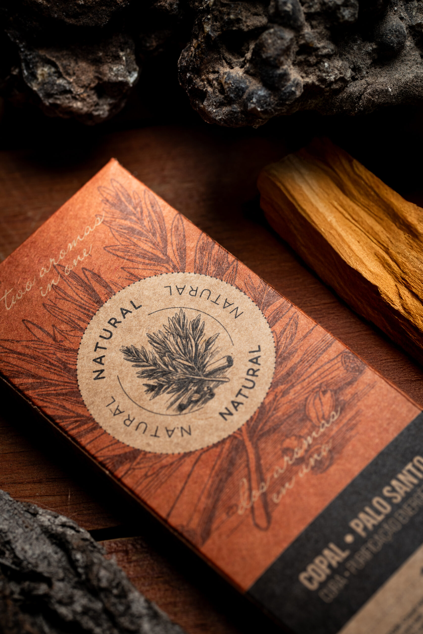 Incienso Natural Doble Aroma - Copal y Palo Santo - Imagen 2