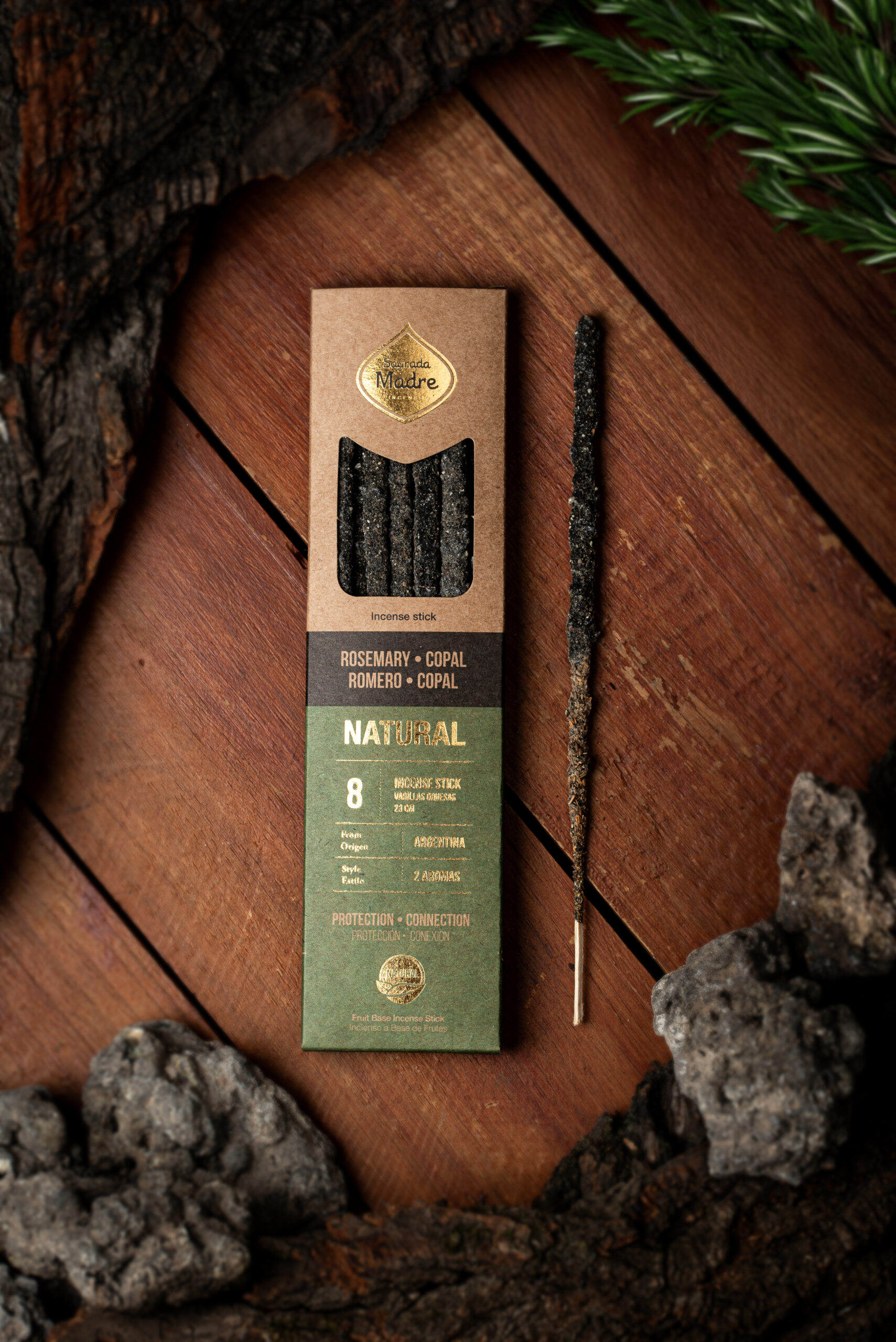 Incienso Natural Doble Aroma - Copal y Romero - Imagen 4