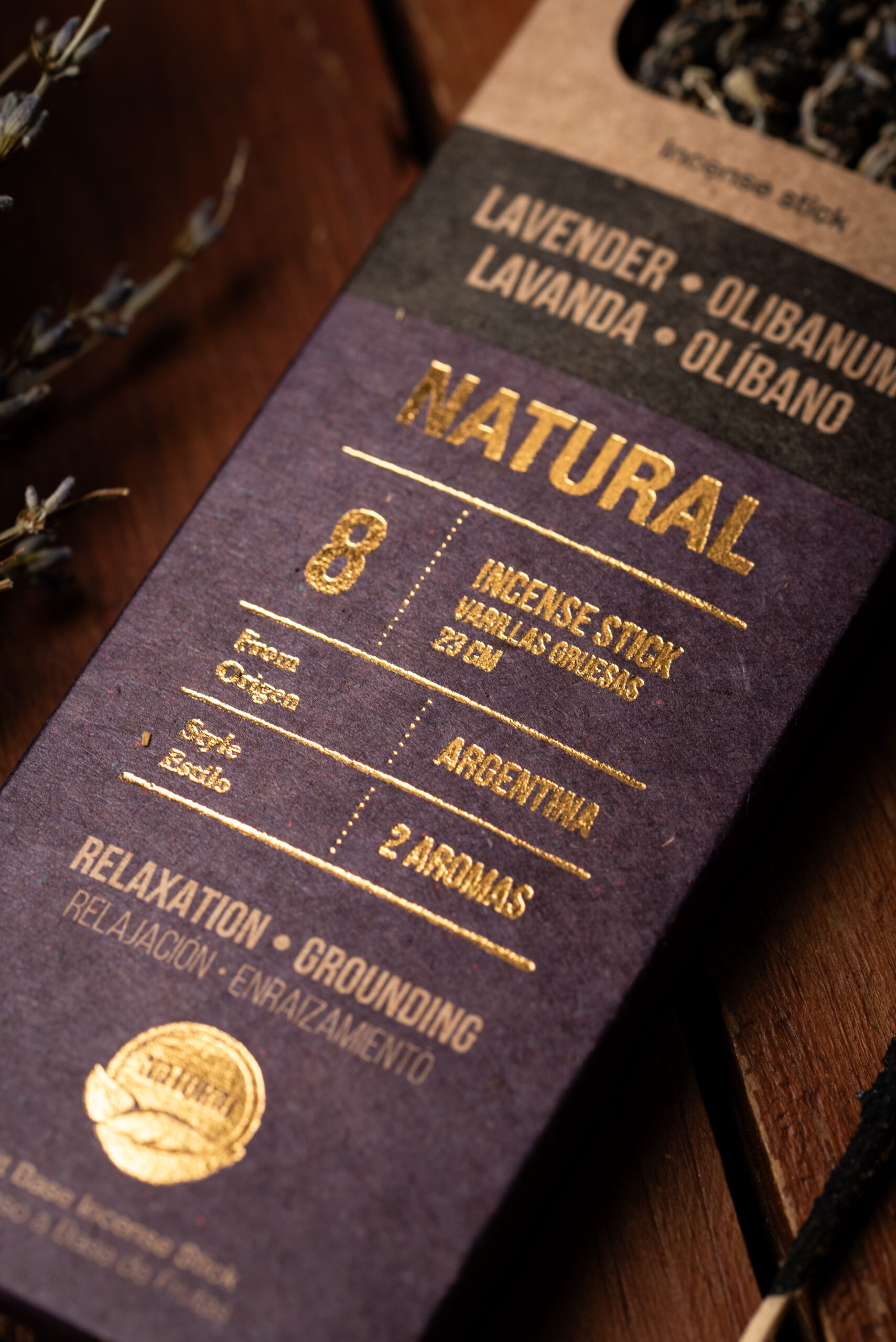 Incienso Natural Doble Aroma - Lavanda y Olíbano - Imagen 4