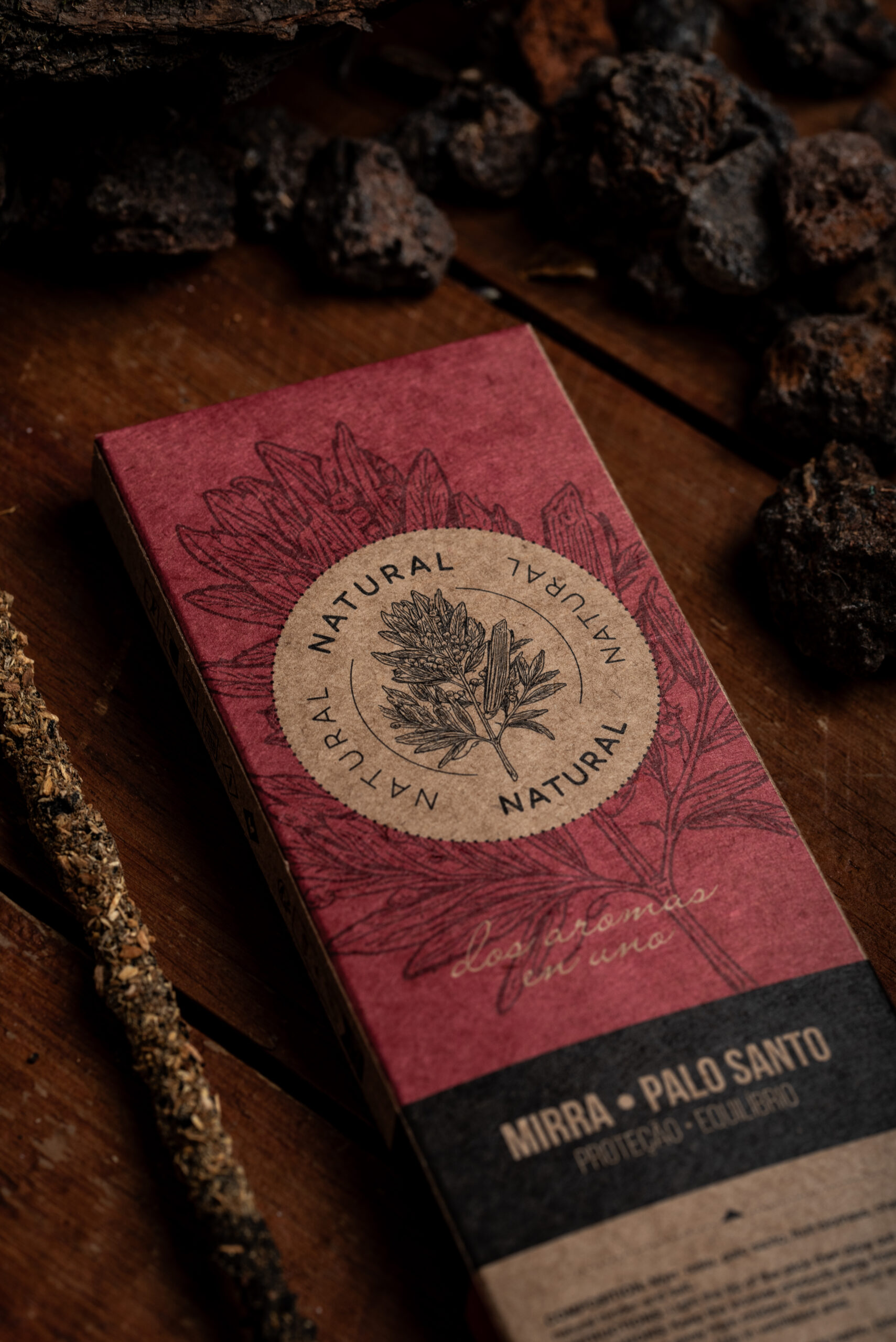Incienso Natural Doble Aroma - Mirra y Palo Santo - Imagen 5