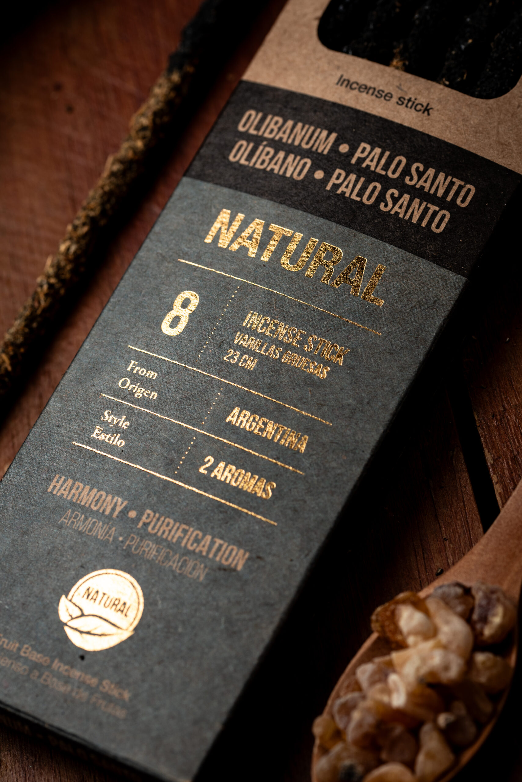 Incienso Natural Doble Aroma - Olíbano y Palo Santo - Imagen 5