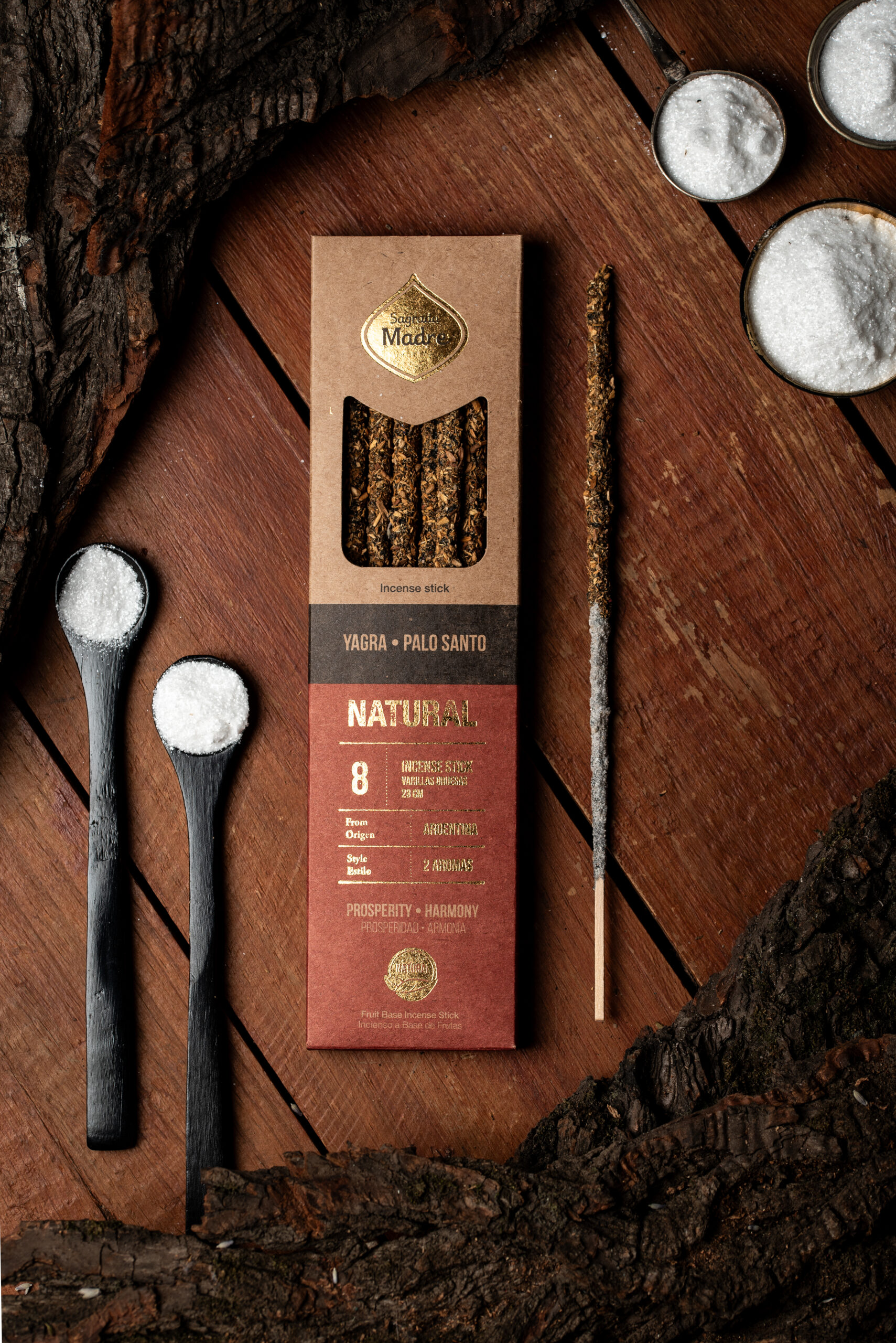 Incienso Natural Doble Aroma - Yagra y Palo Santo - Imagen 3