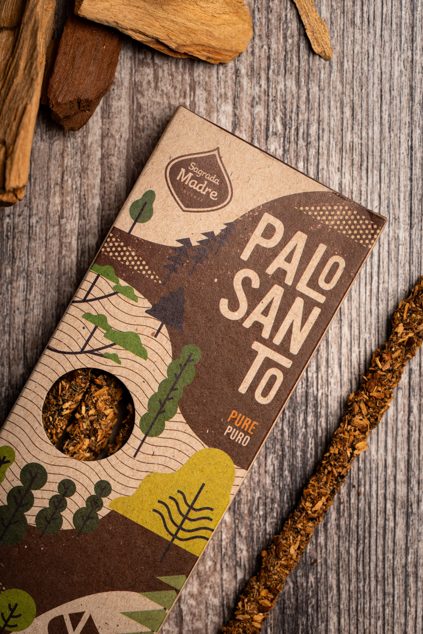 Incienso Linea Palo Santo Sustentable Puro x4 Corto - Imagen 2
