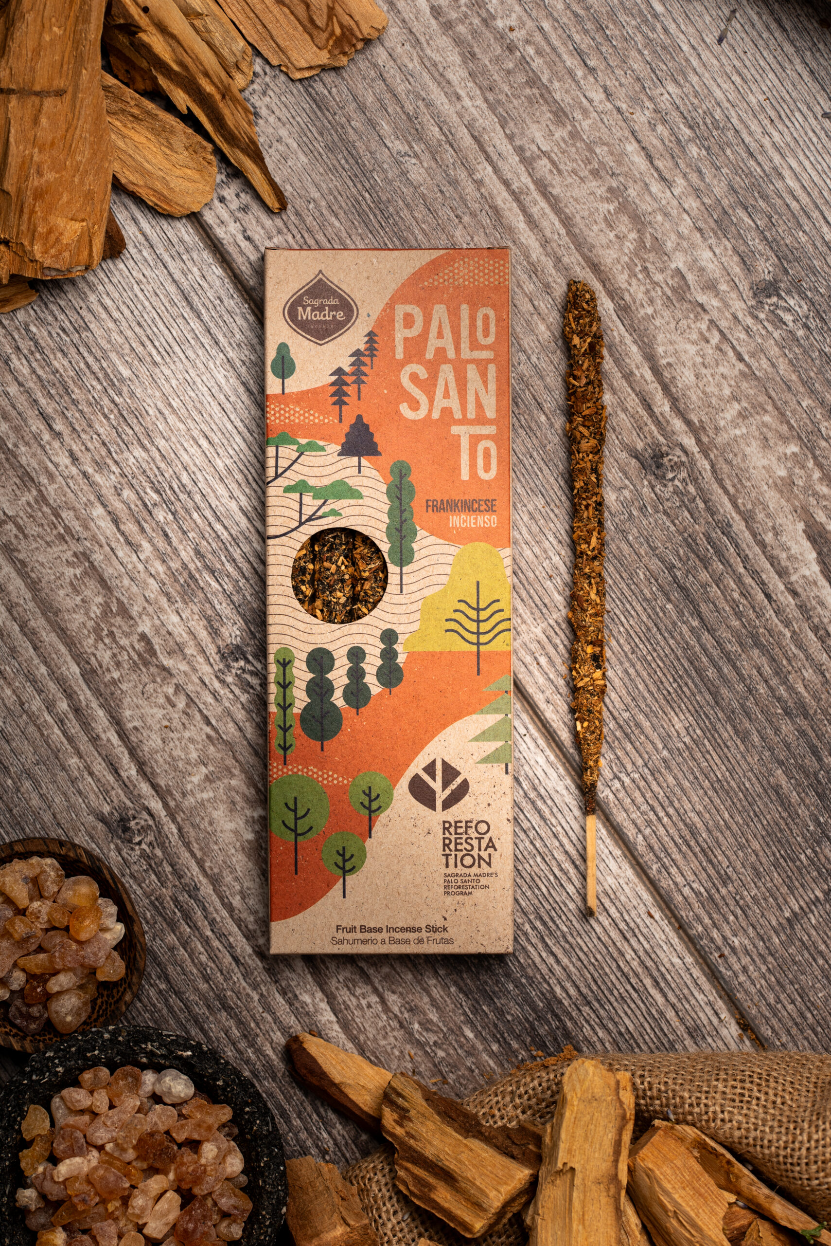 Incienso Linea Palo Santo Sustentable Incienso x4 Corto - Imagen 3