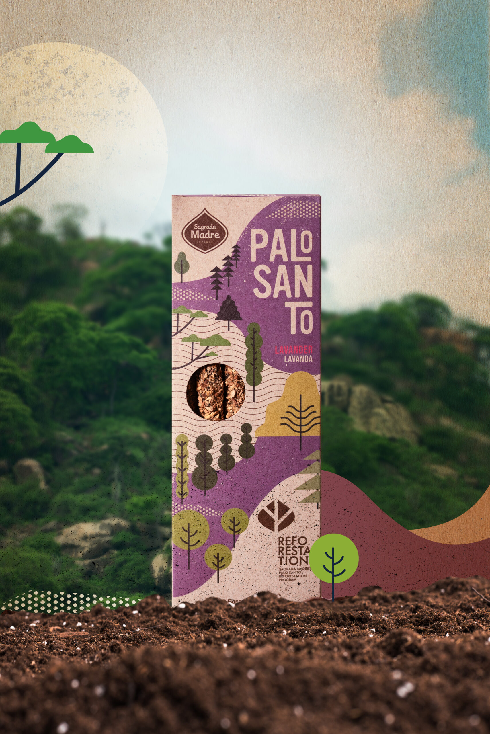 Incienso Linea Palo Santo Sustentable Lavanda x4 Corto - Imagen 5