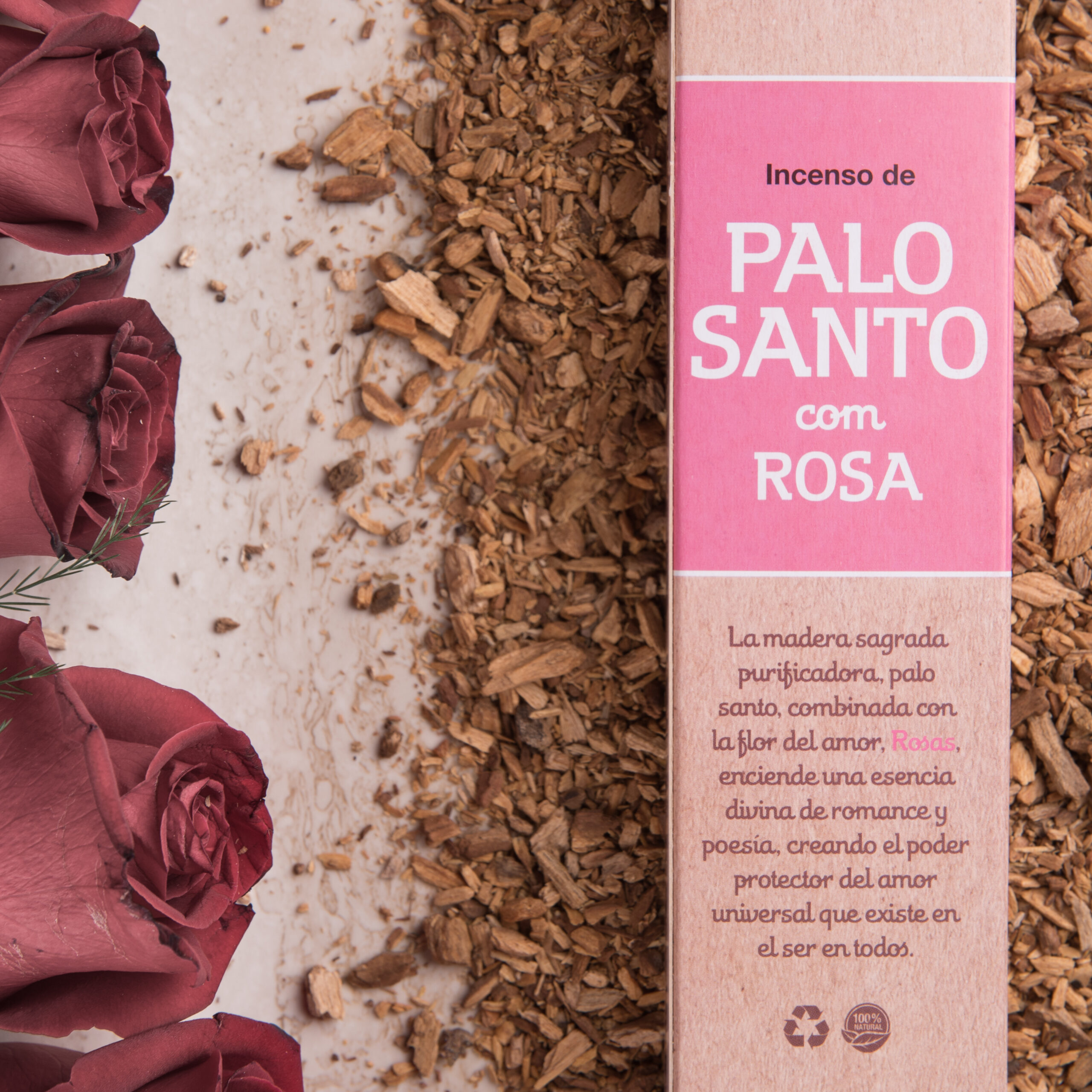 Sahumerio Palo Santo con Rosa - Imagen 5