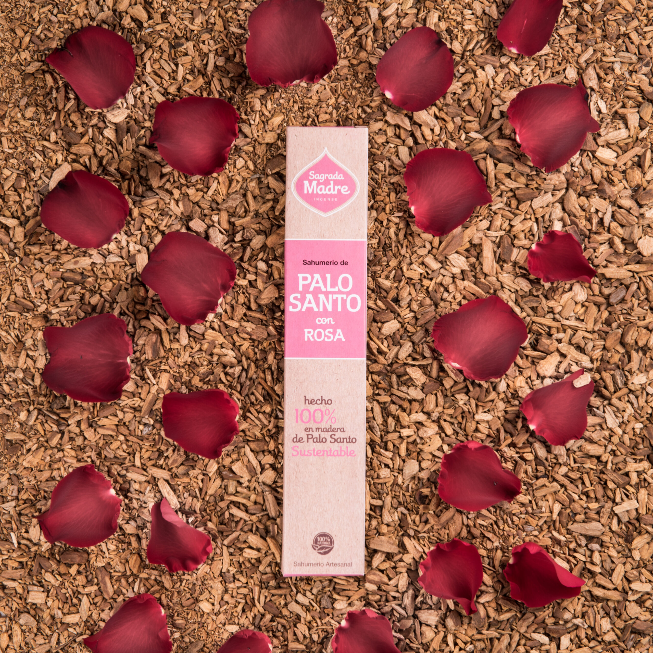 Sahumerio Palo Santo con Rosa - Imagen 3