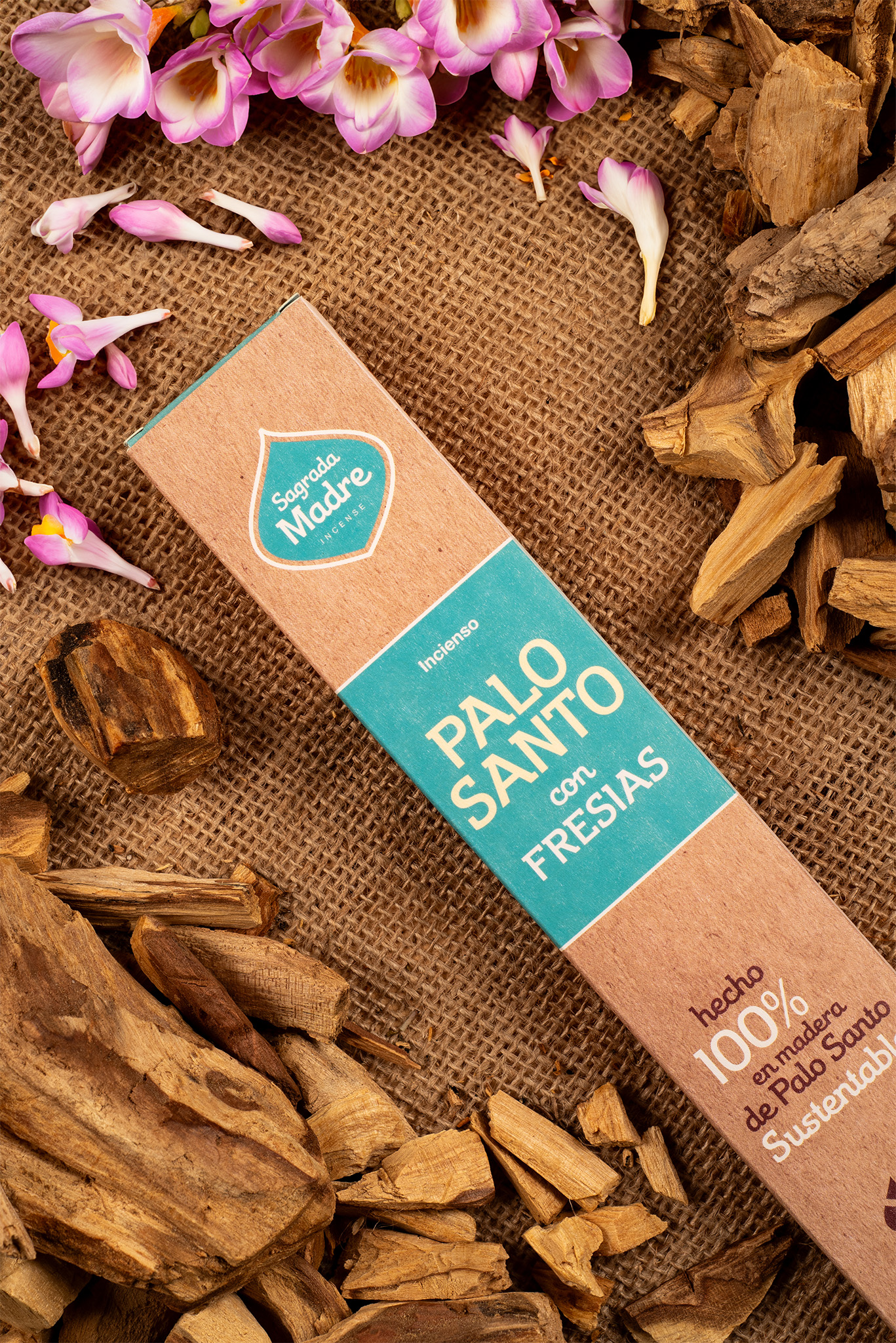Sahumerio Palo Santo con Fresias - Imagen 5