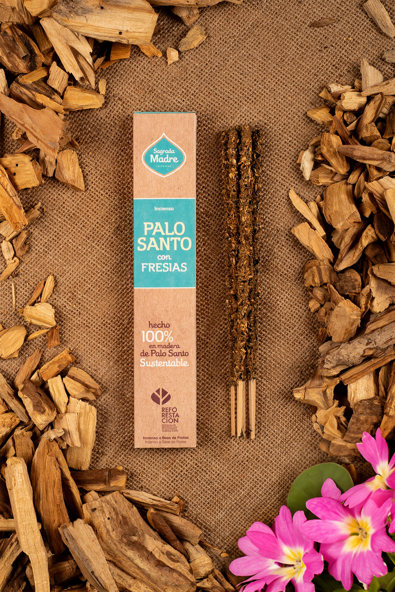 Sahumerio Palo Santo con Fresias - Imagen 3