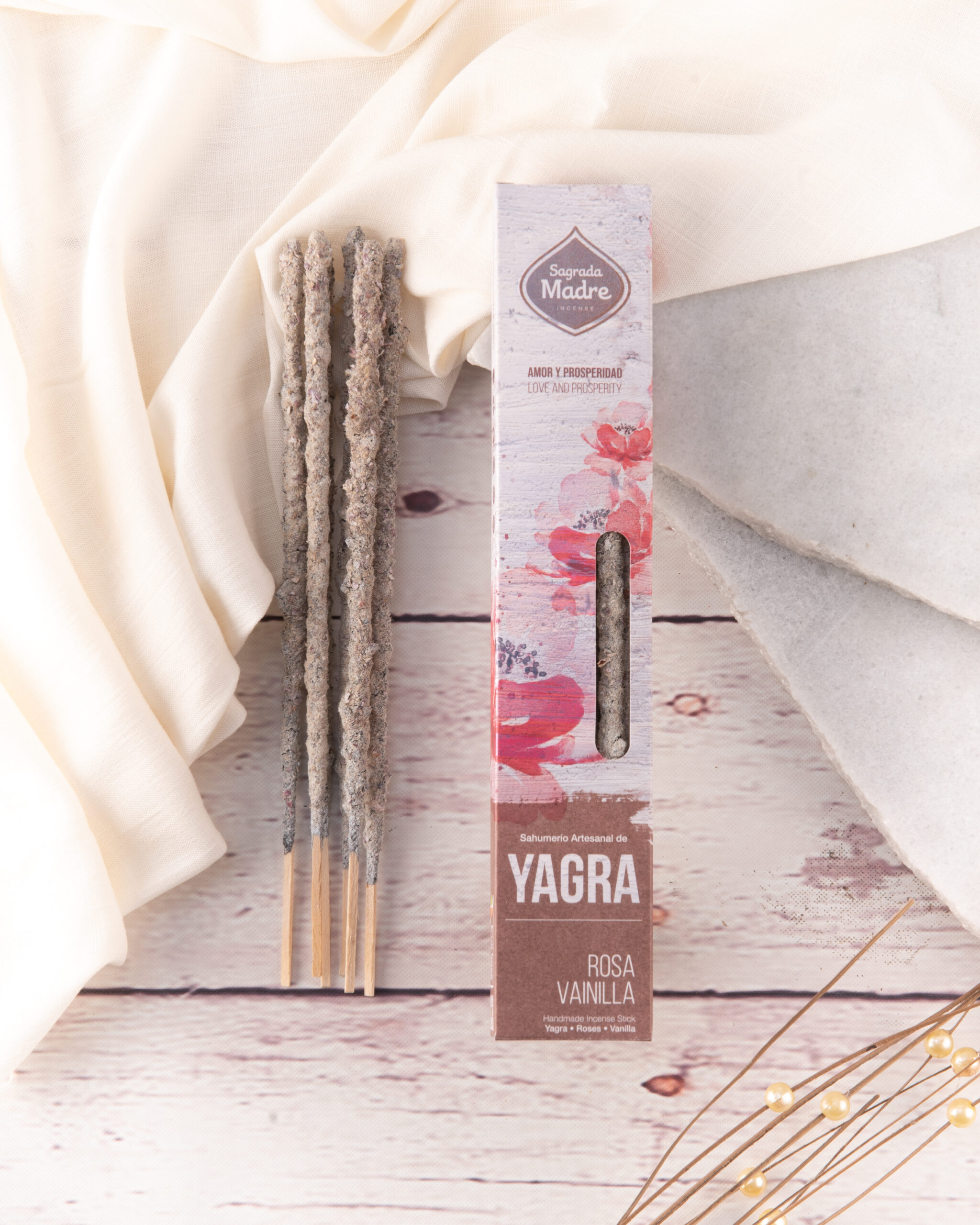 Incienso Yagra - Rosa y Vainilla - Imagen 2