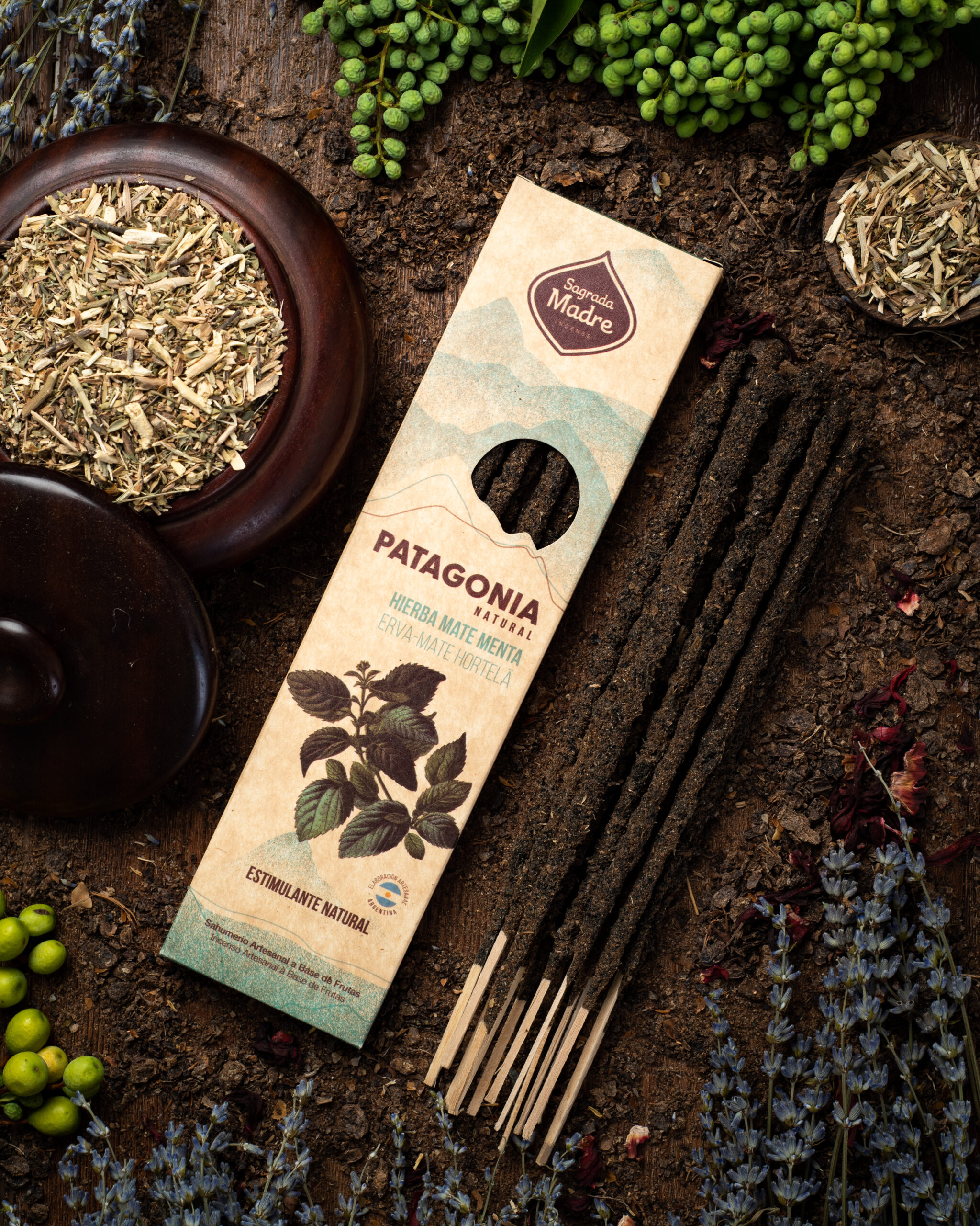 Incienso Patagonia Yerba Mate y Menta - Imagen 3