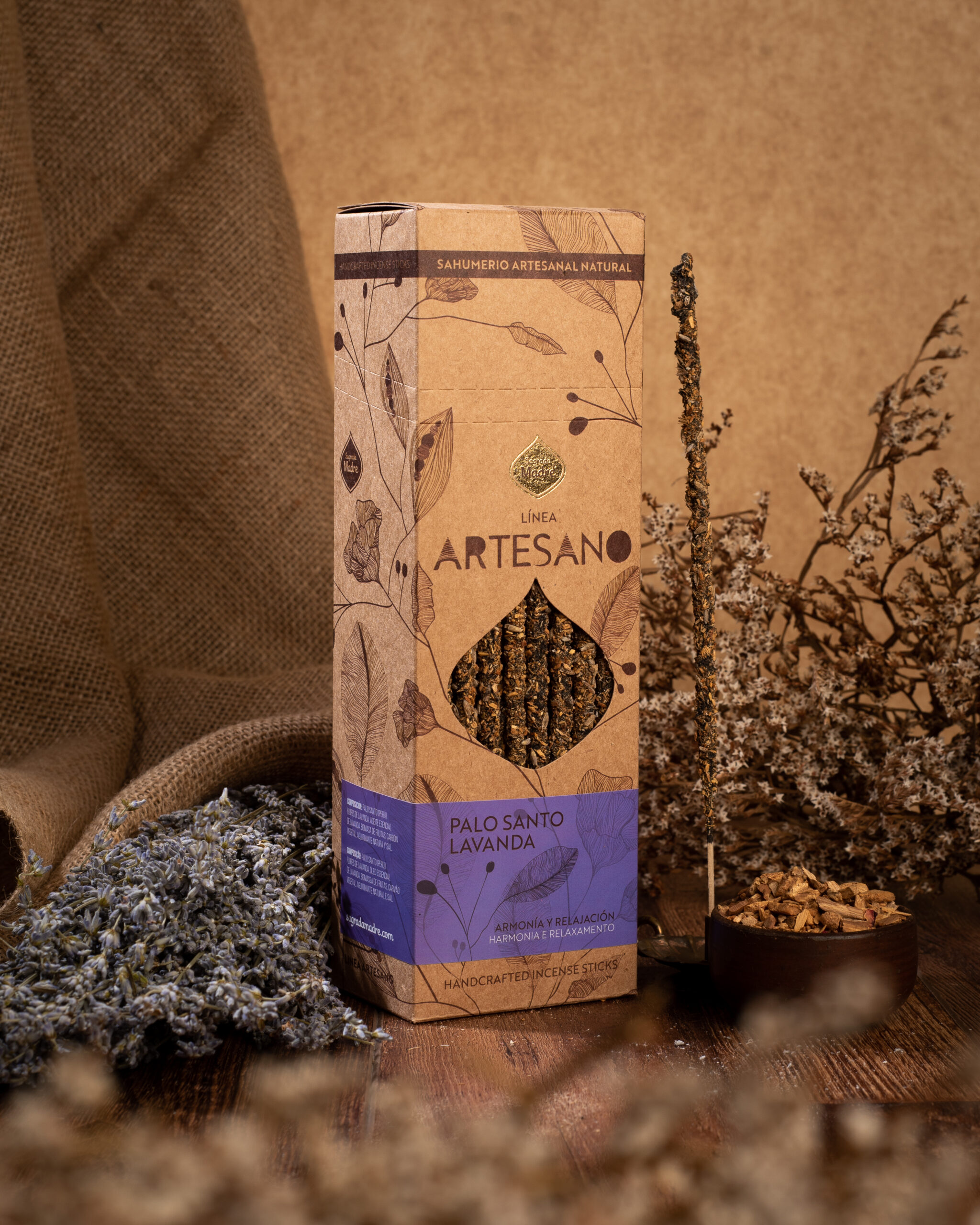 Incienso Artesano Palo Santo - Lavanda (Unidad)