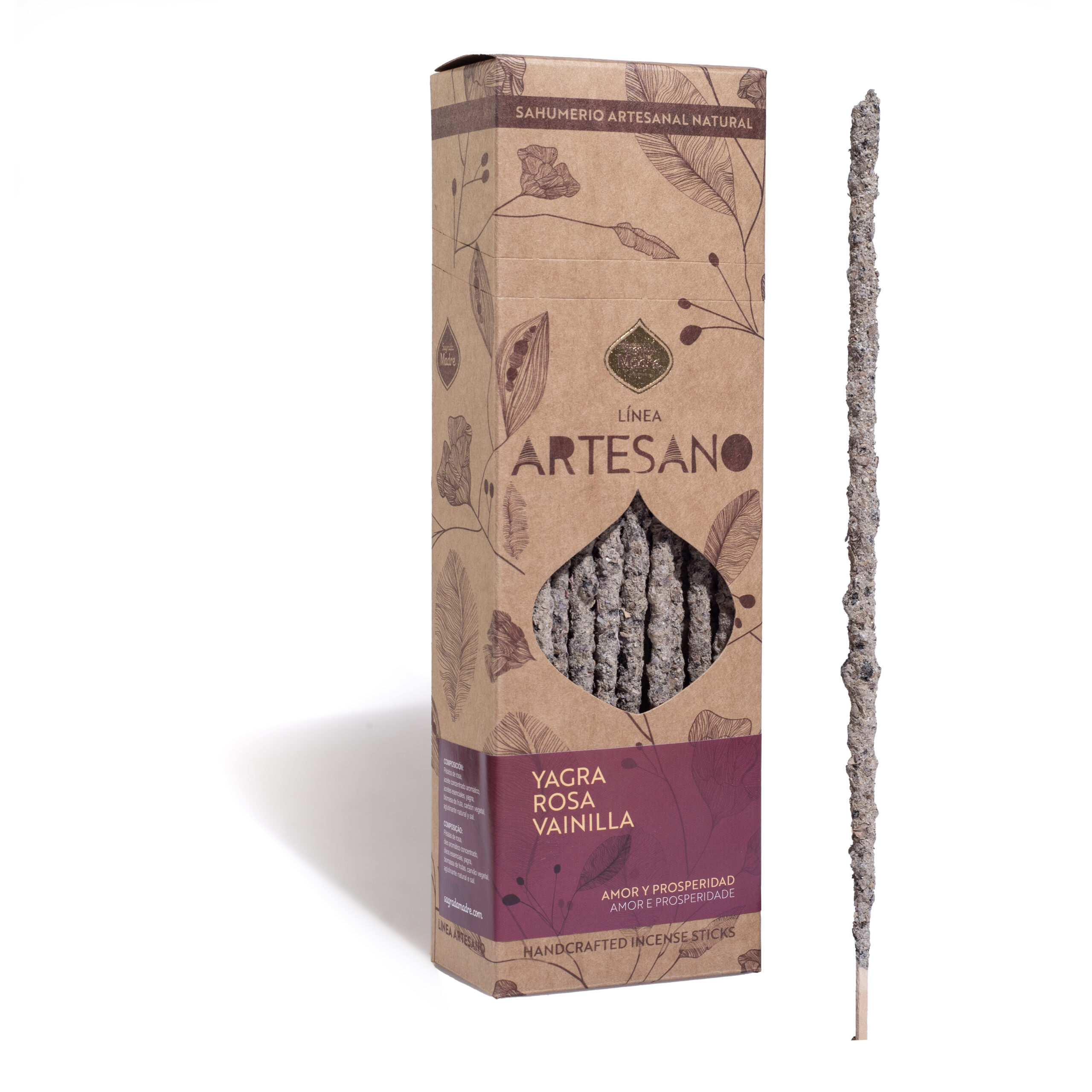 Incienso Artesano Yagra - Rosa - Vainilla x30