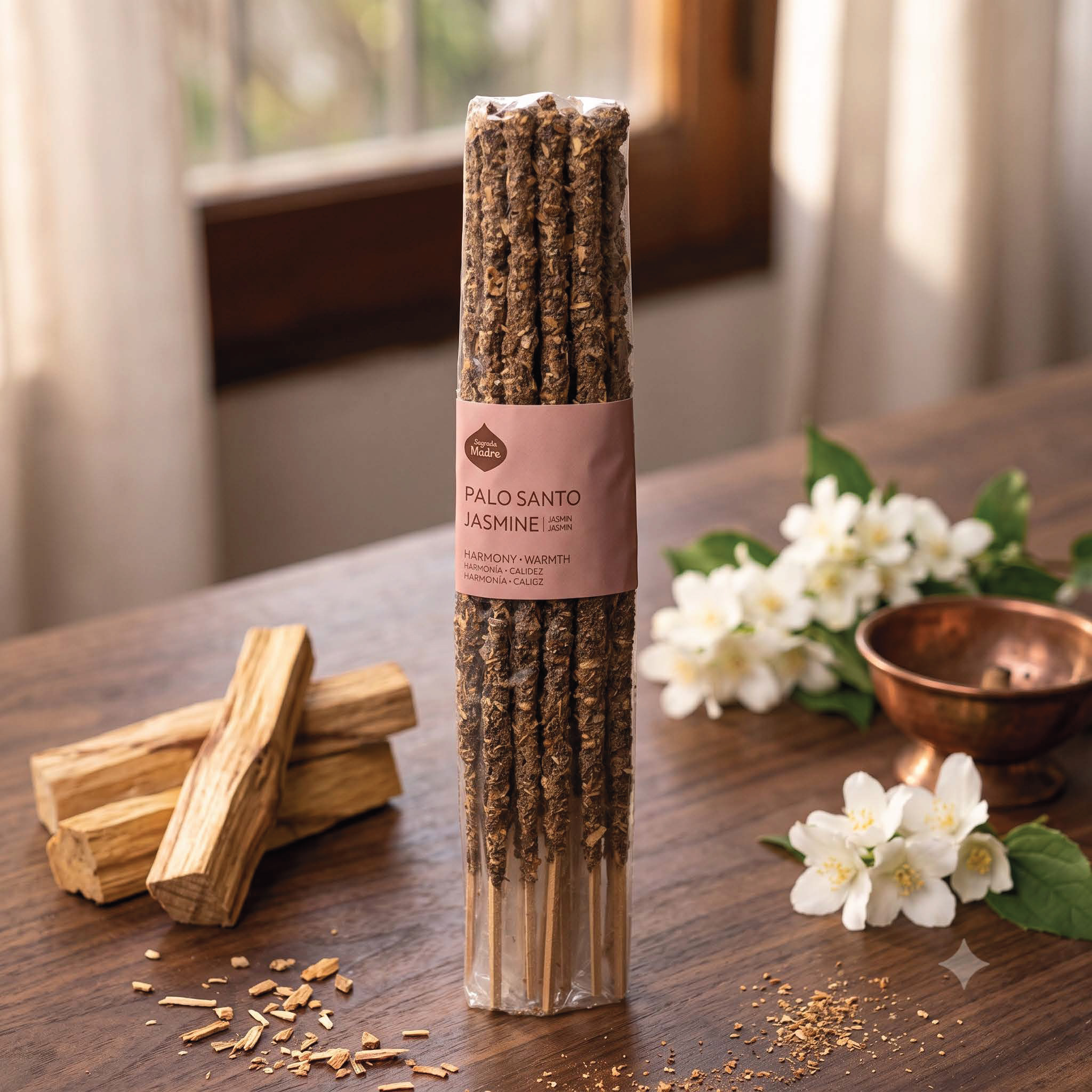 Incienso Sagrada Madre Palo Santo- Jazmín (Unidad)