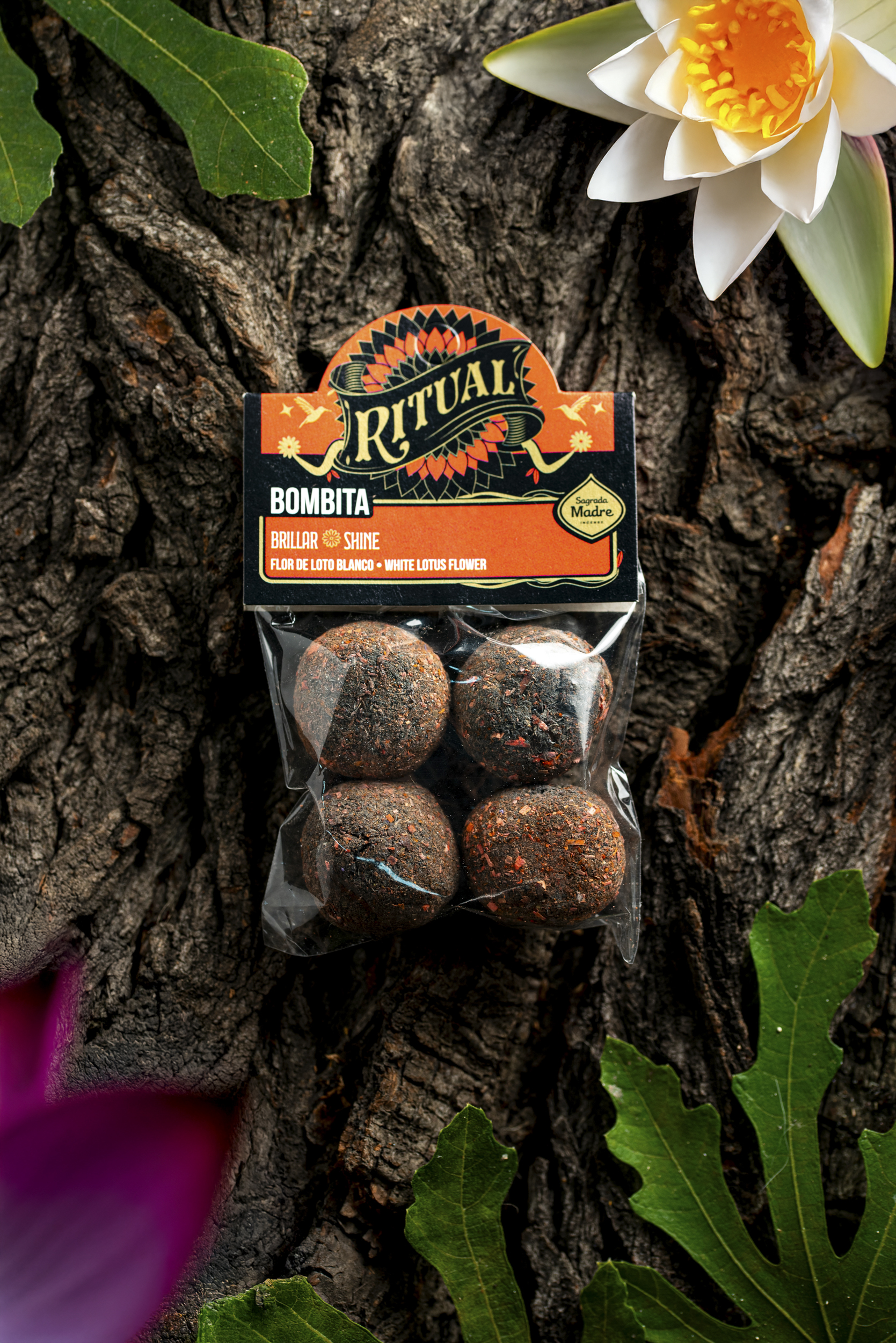 Pack Bombita Ritual x4 Brillar (Flor de Loto Blanco)
