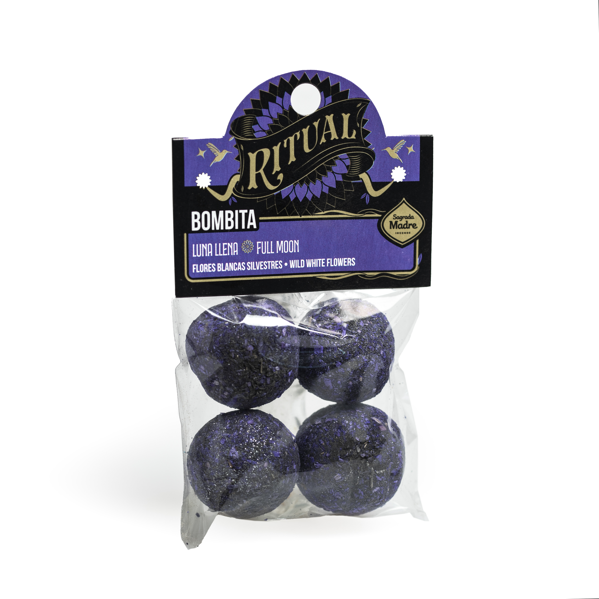 Pack Bombita Ritual x4 Luna Llena (Flores Blancas Silvestres)