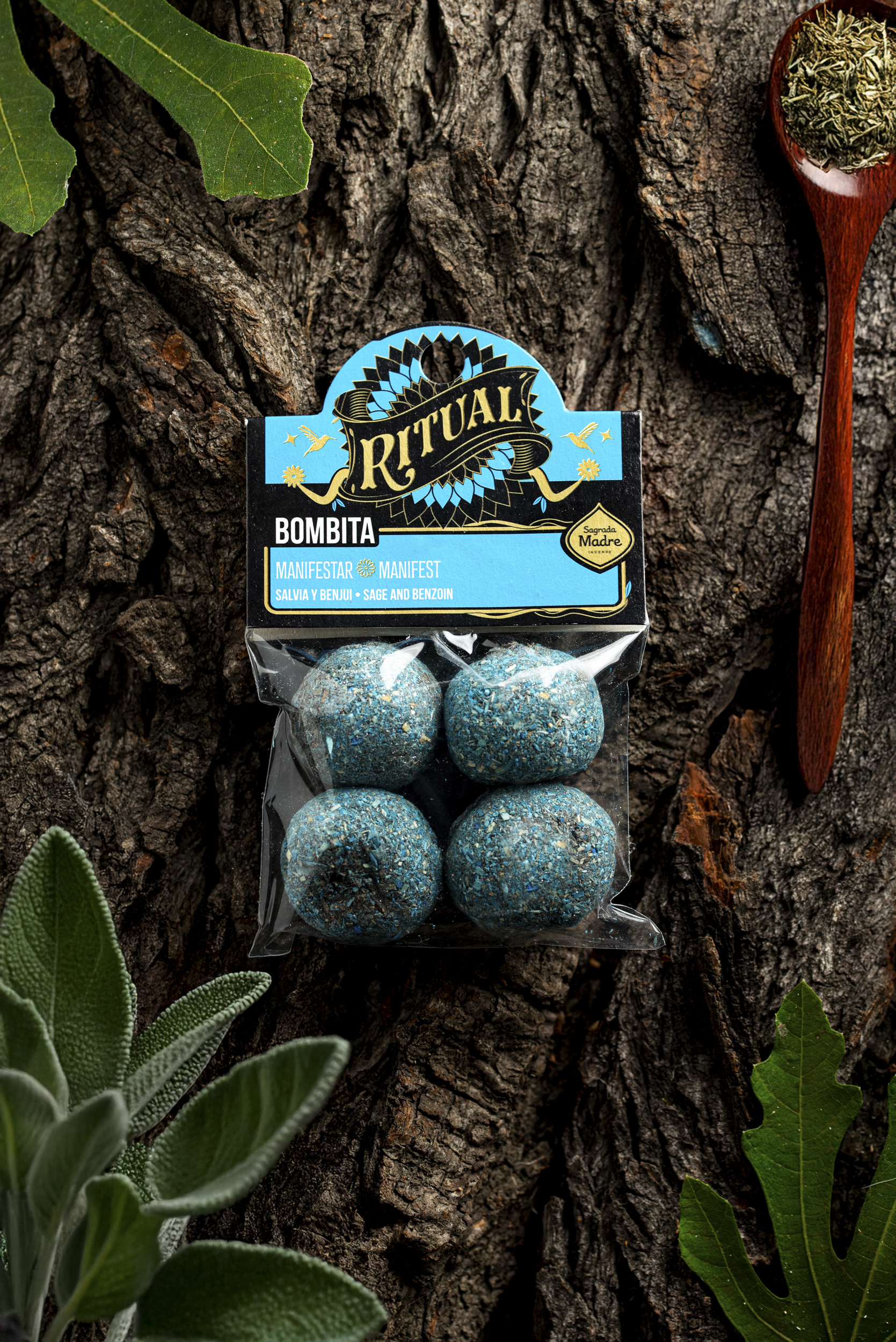 Pack Bombita Ritual x4 Manifestar (Salvia y Benjuí)