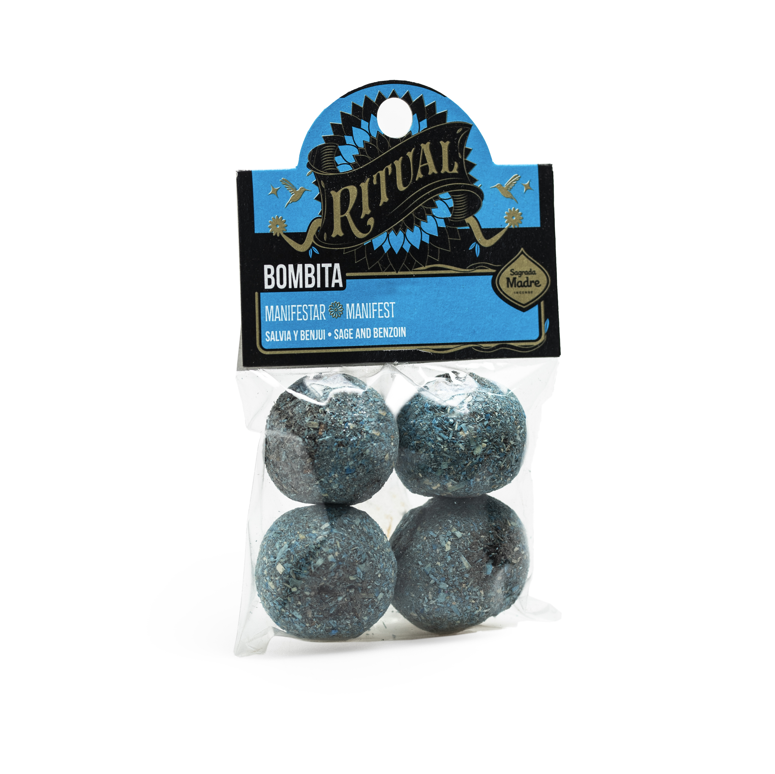 Pack Bombita Ritual x4 Manifestar (Salvia y Benjuí)