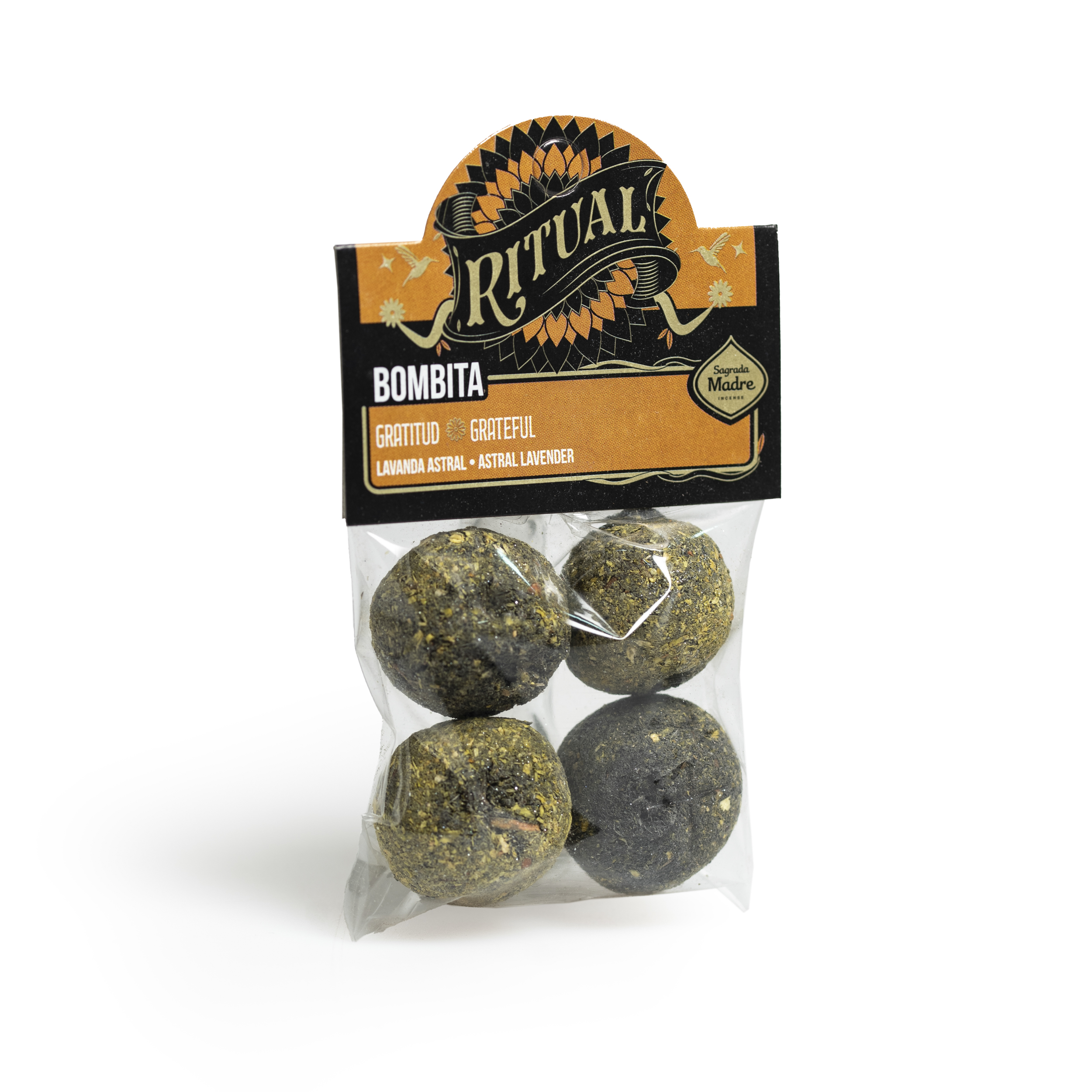Pack Bombita Ritual x4 Gratitud (Notas Florales y Lavanda)