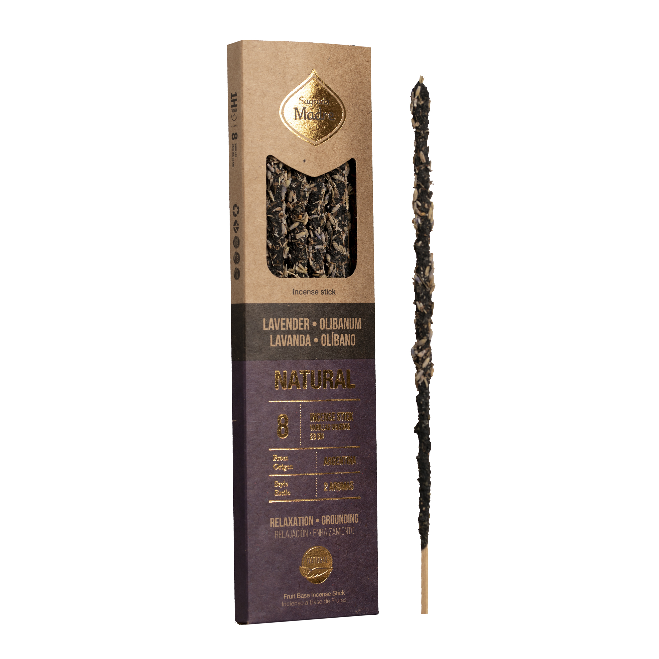 Incienso Natural Doble Aroma Lavanda y Olíbano