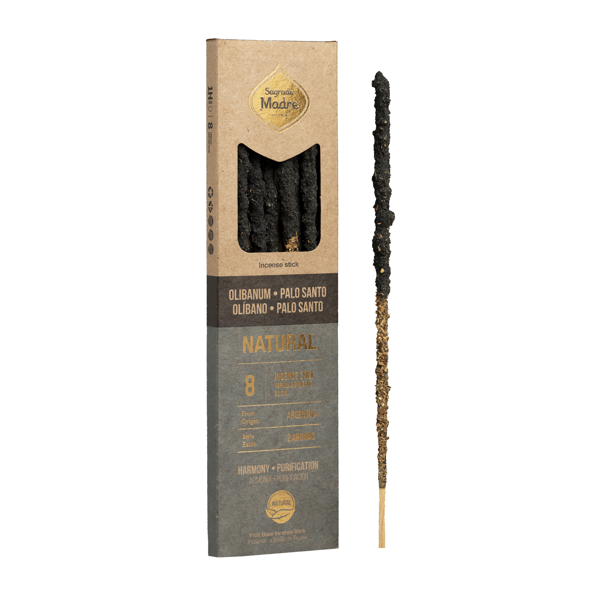 Incienso Natural Doble Aroma Olíbano y Palo Santo