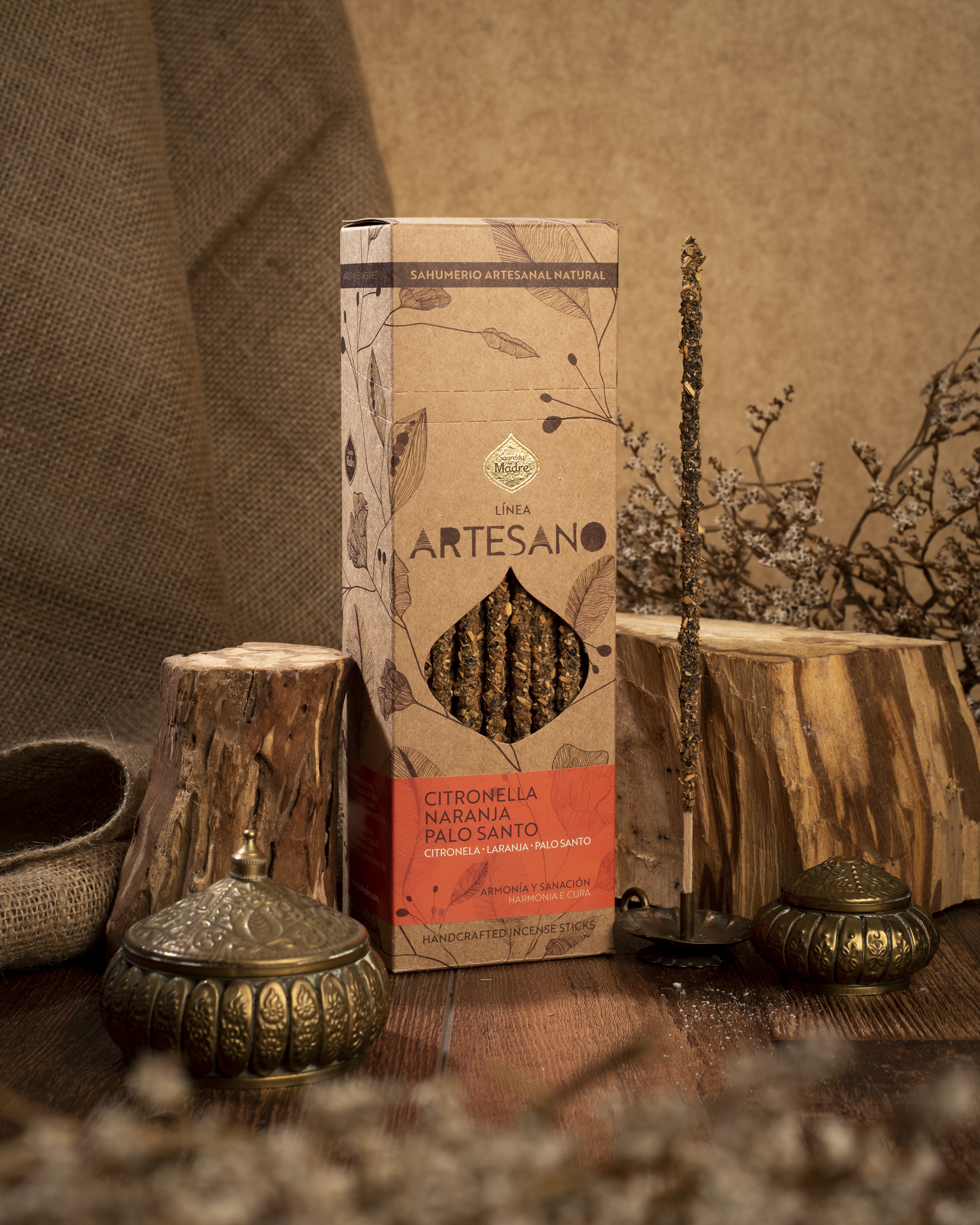 Incienso Artesano Citronela - Naranja - Palo Santo