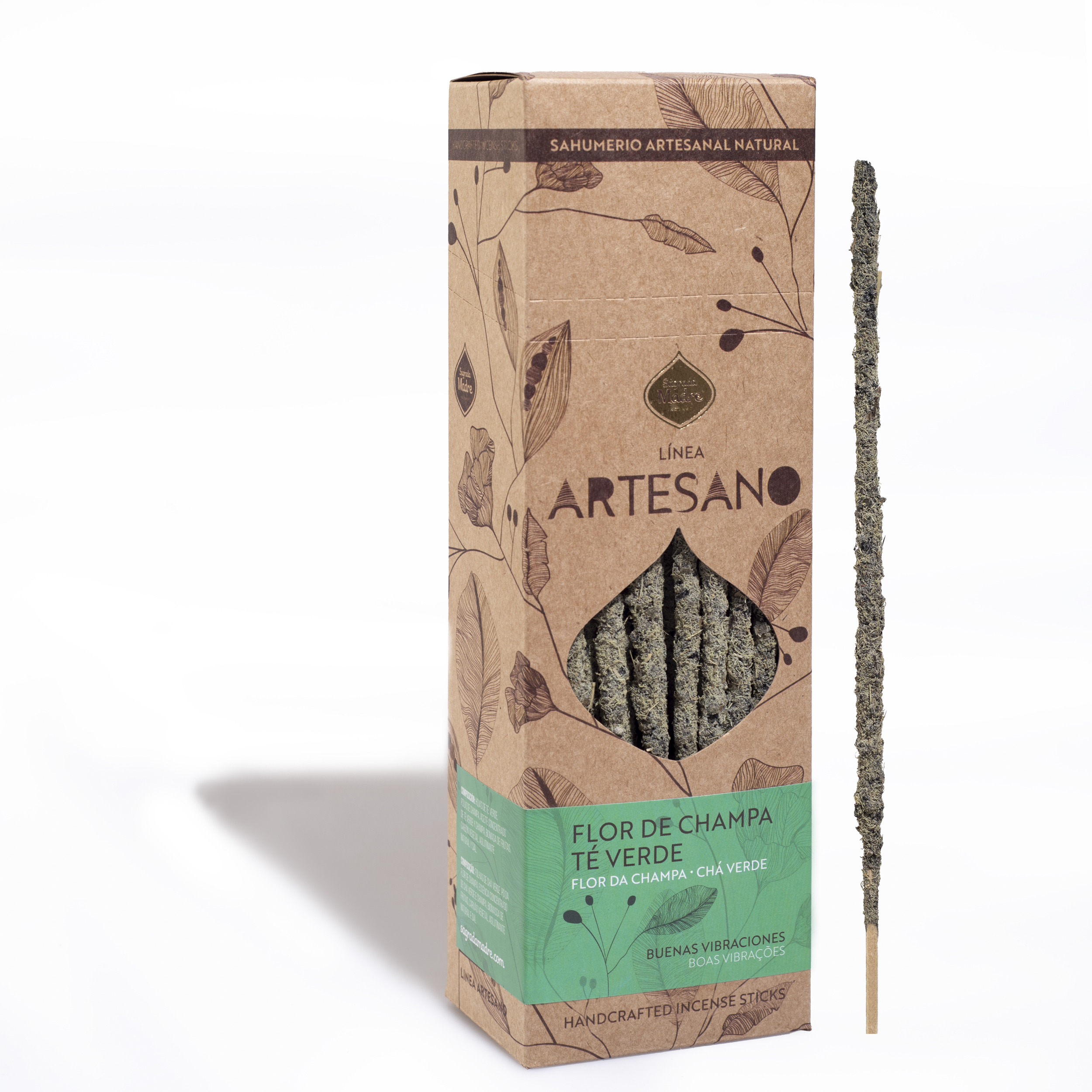 Incienso Artesano Té Verde - Flor de Champa x30