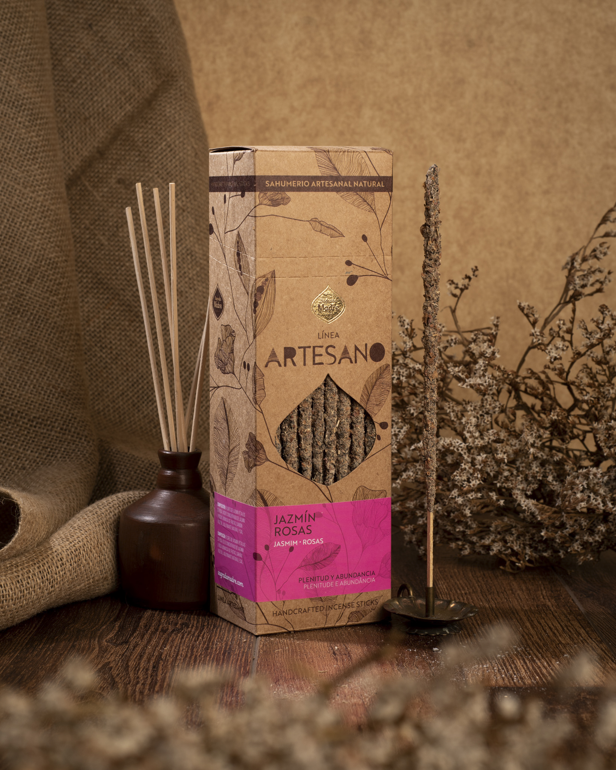 Incienso Artesano Jazmín - Rosa