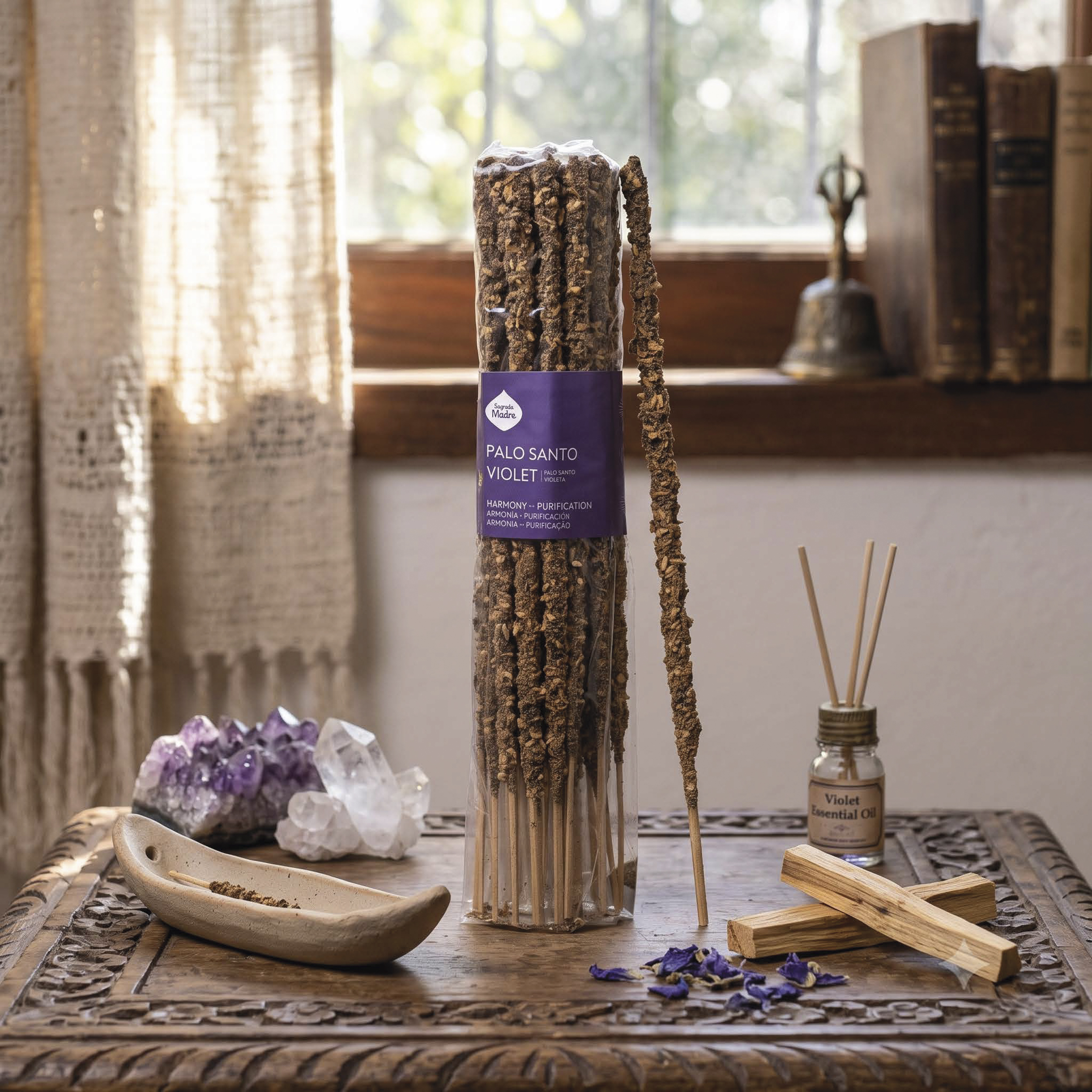 Incienso Sagrada Madre Palo Santo y Violetas Unidad