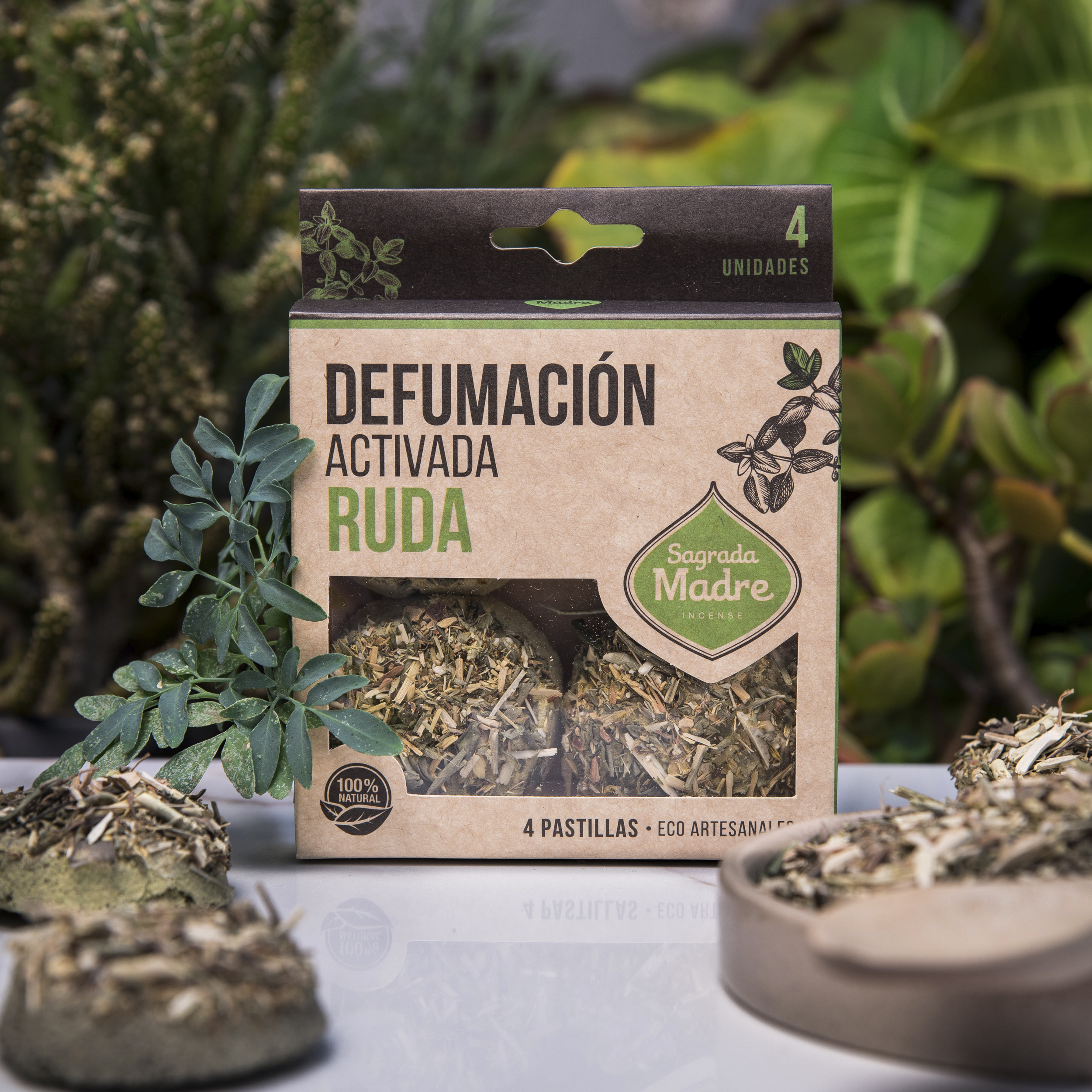 Pastillas de Defumación Activada Ruda x4