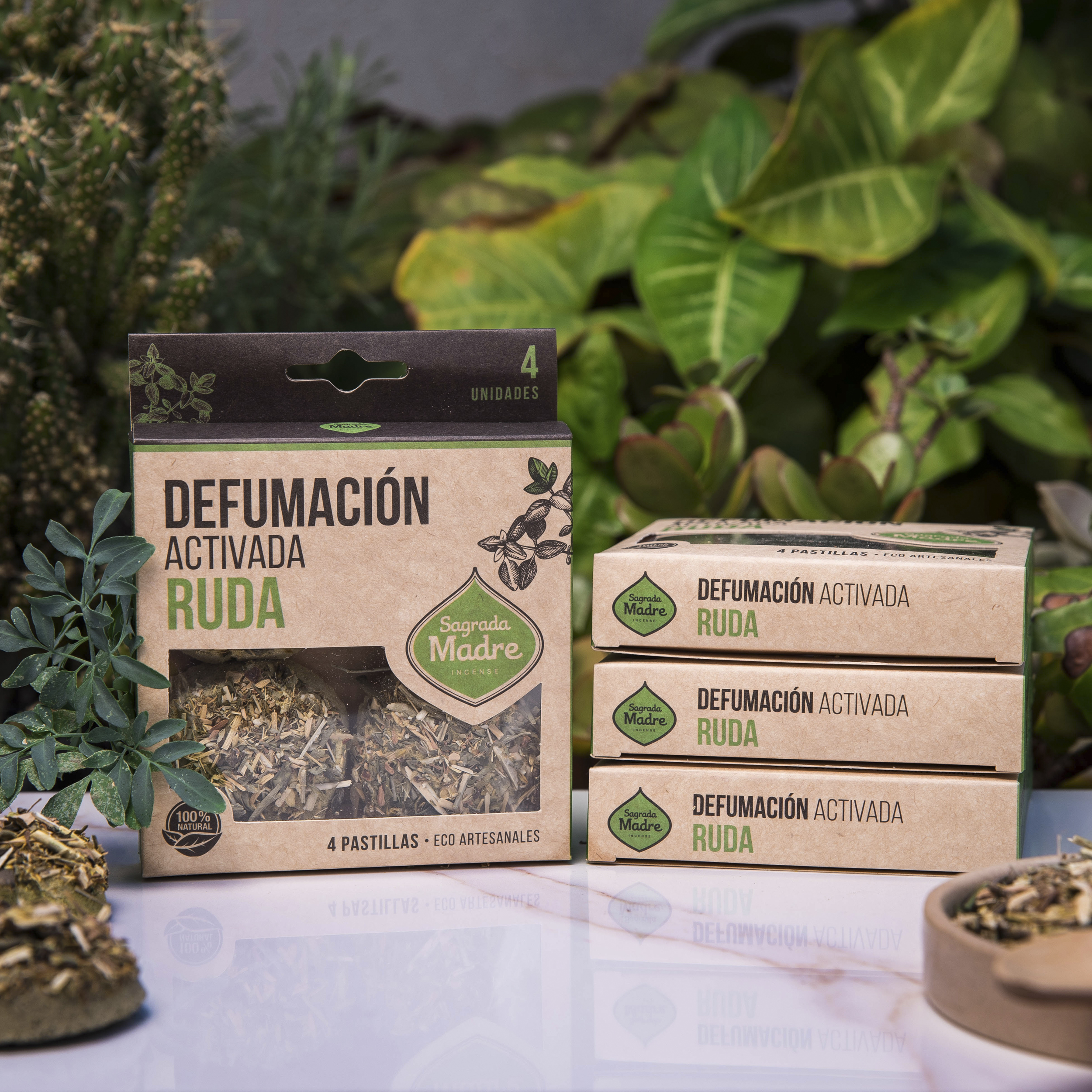 Pastillas de Defumación Activada Ruda x4