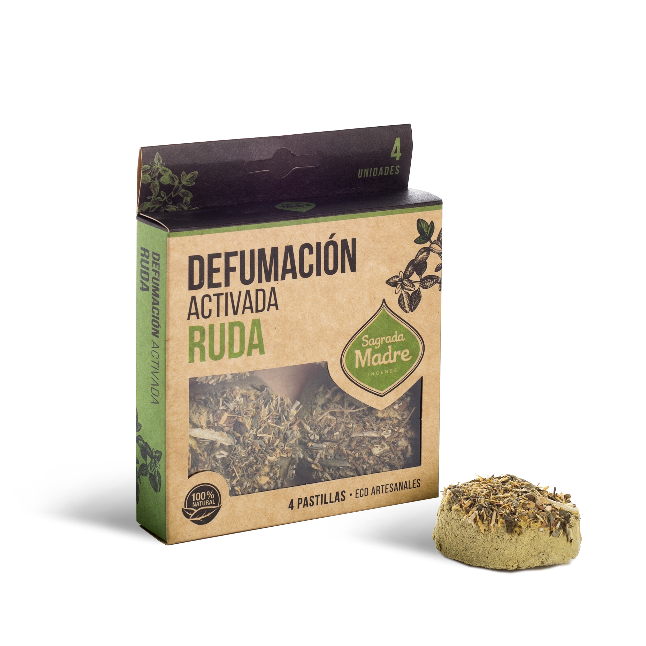 Pastillas de Defumación Activada Ruda x4