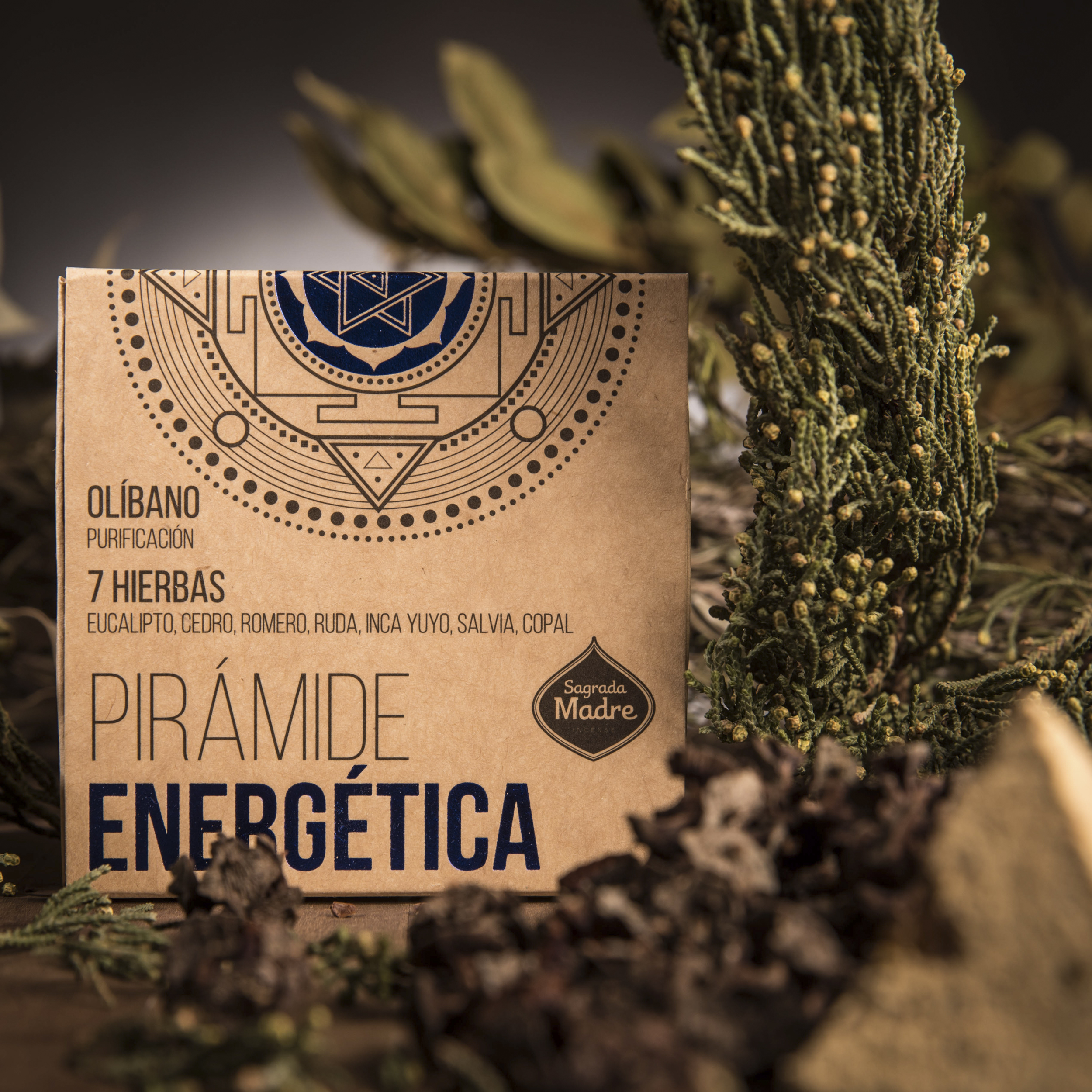 Pirámide Energética x4 7 Hierbas y Olíbano
