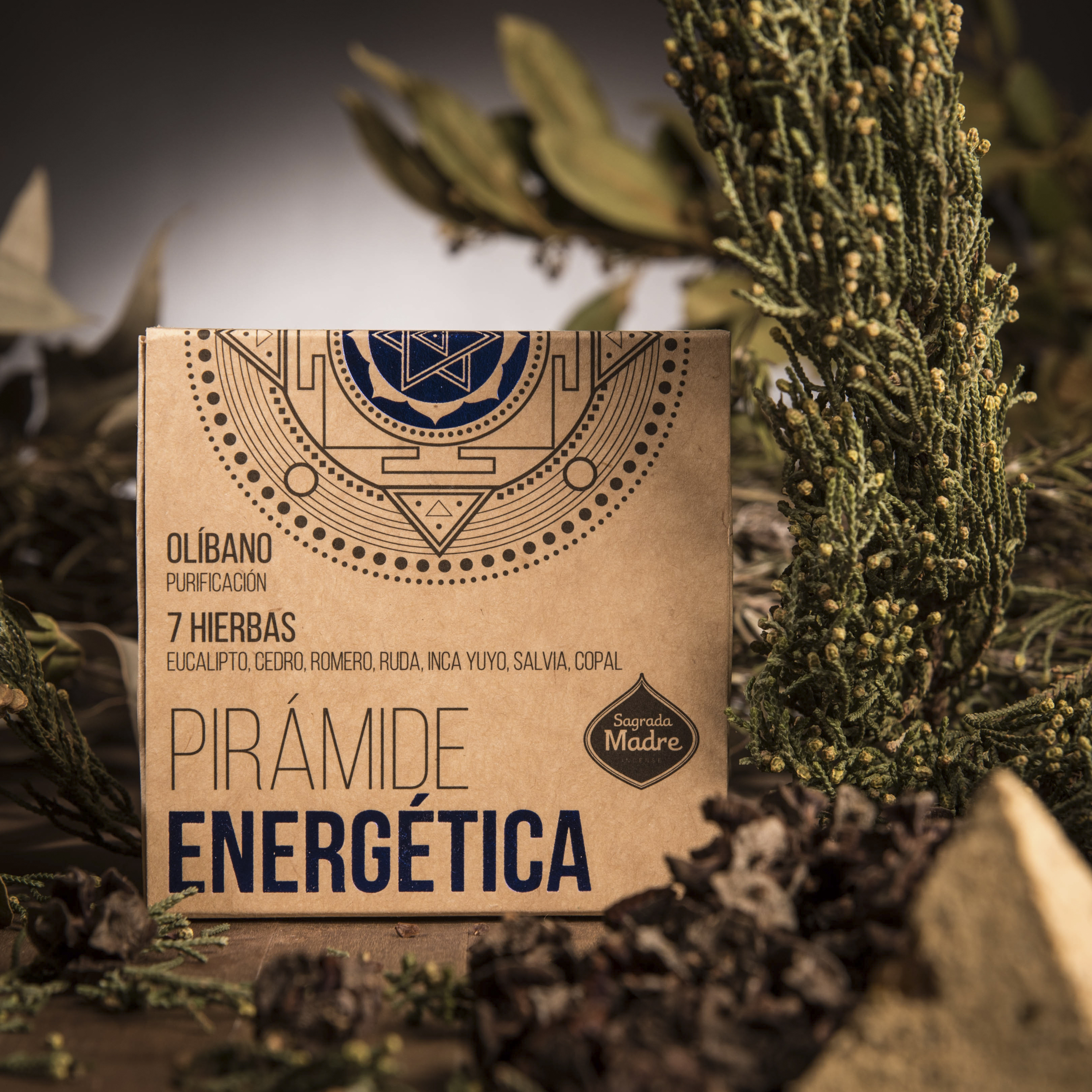 Pirámide Energética x4 7 Hierbas y Olíbano