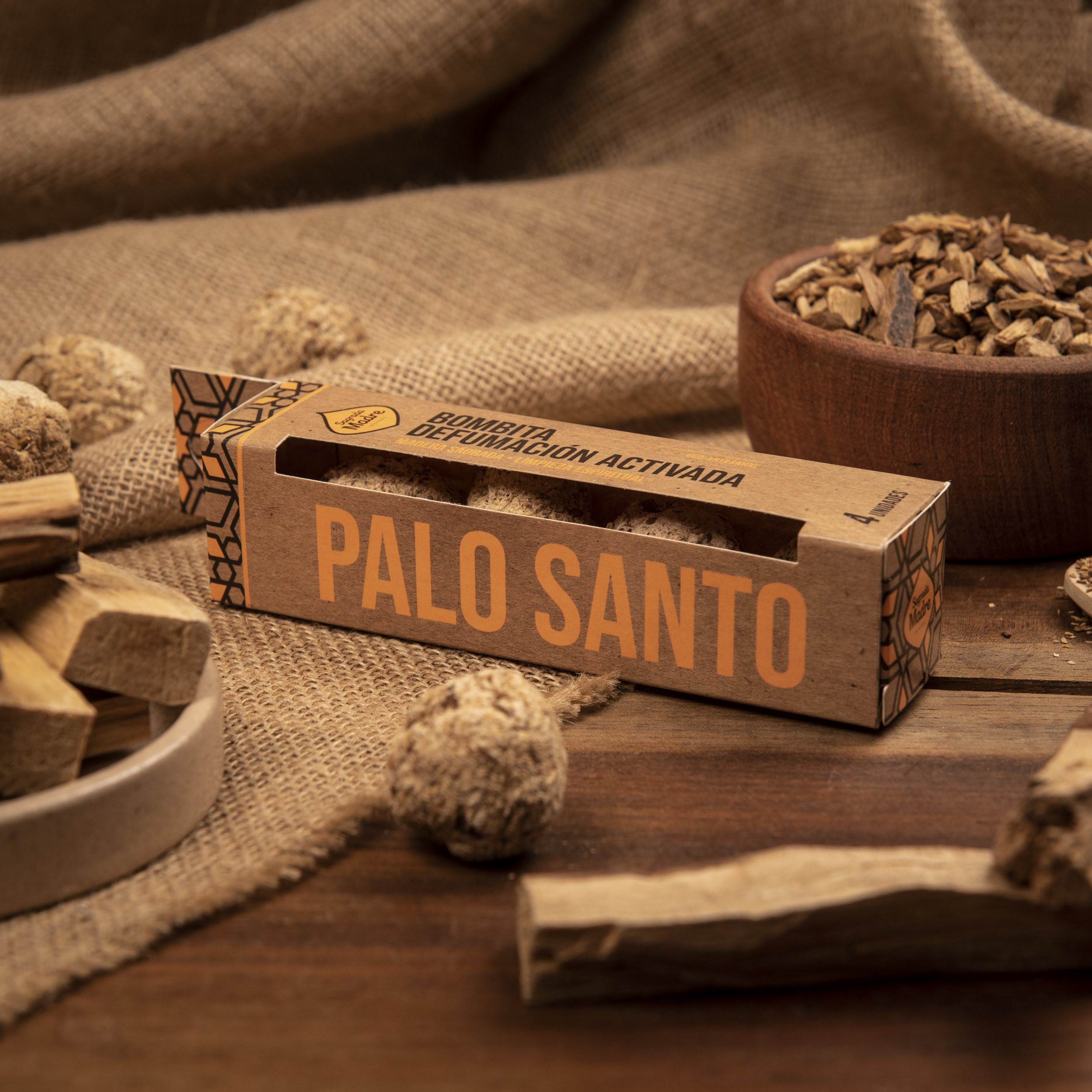 Caja x4 Bombita Palo Santo