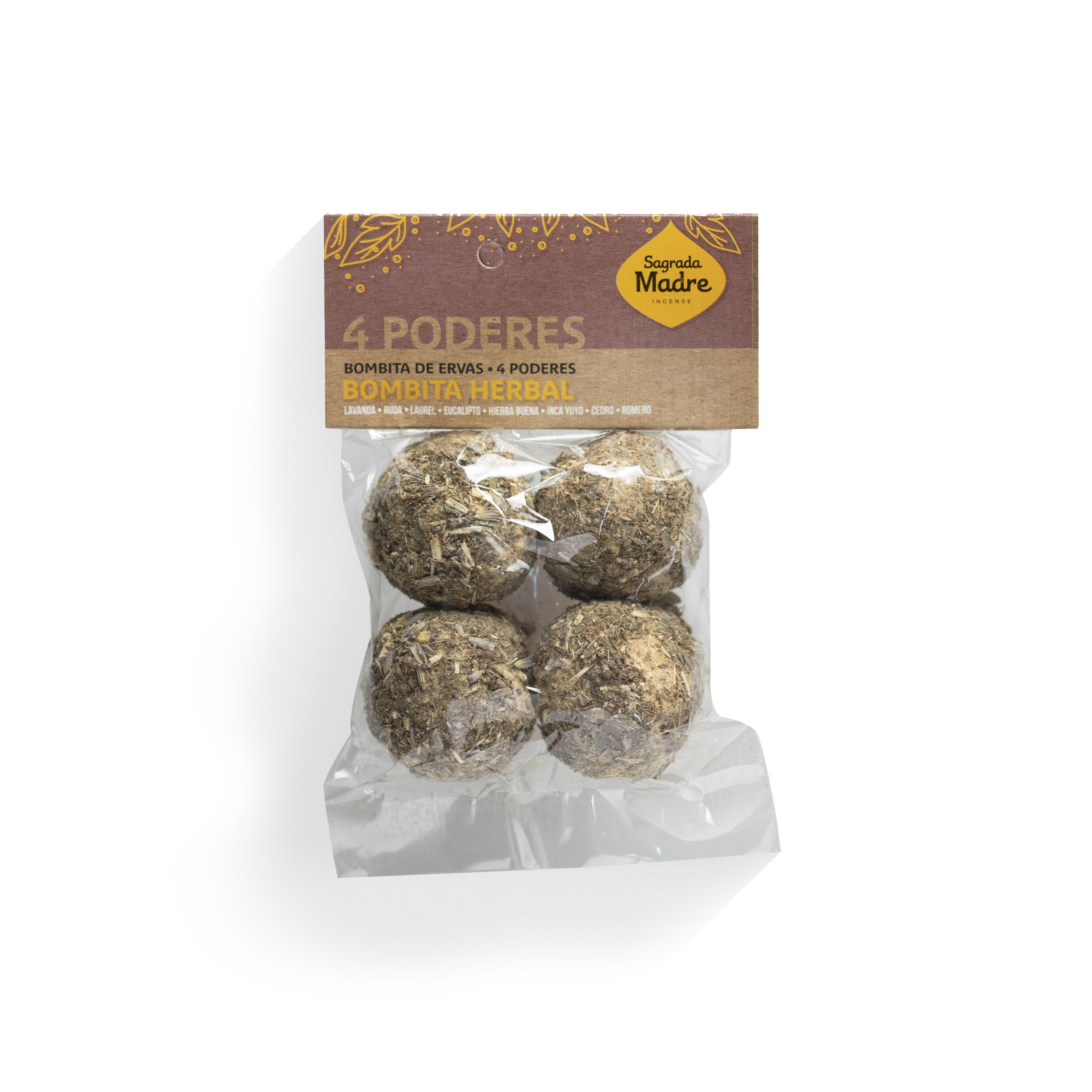 Incienso Bombita Herbal Bolsita x4 4 Poderes