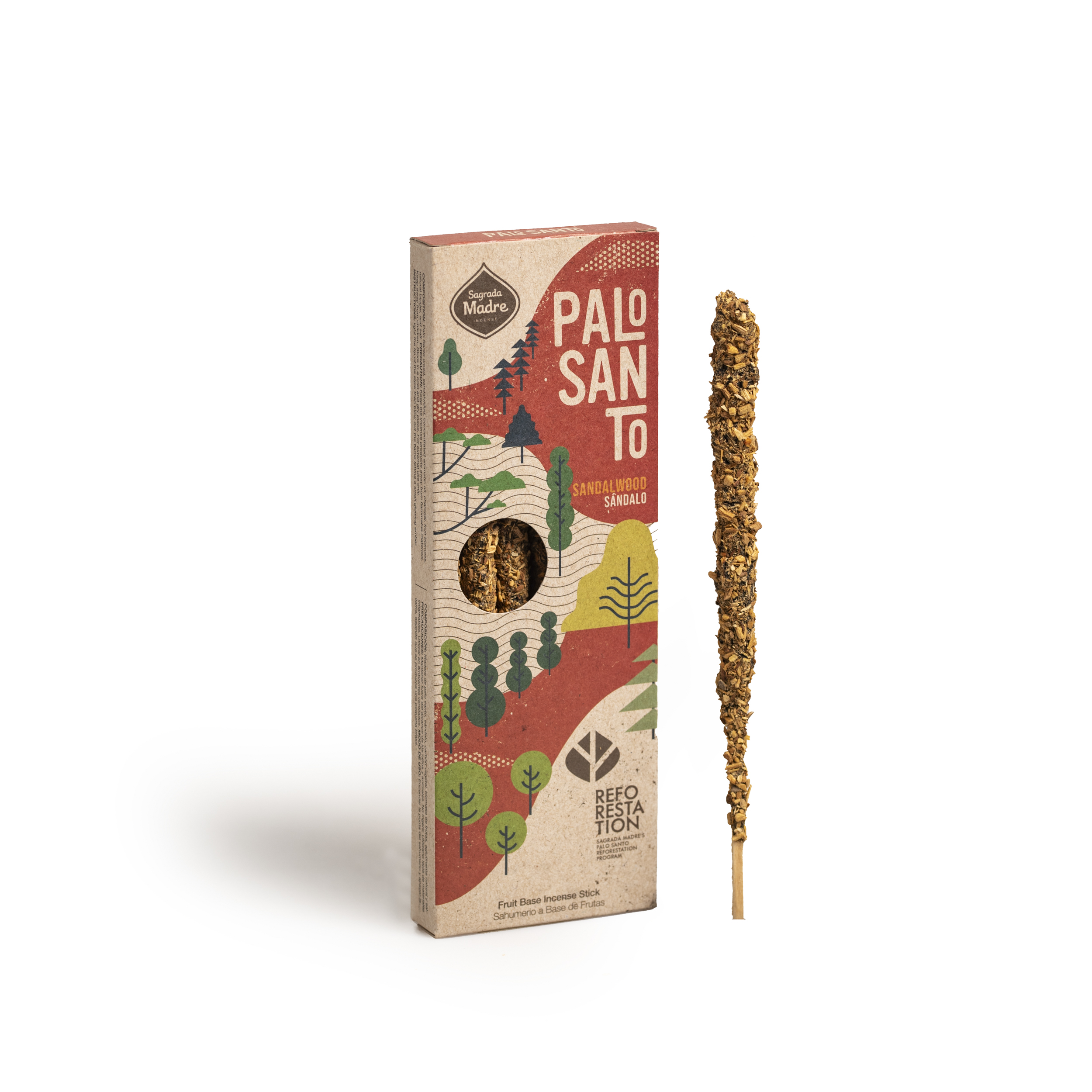 Incienso Palo Santo Sustentable y Sándalo x4 Corto
