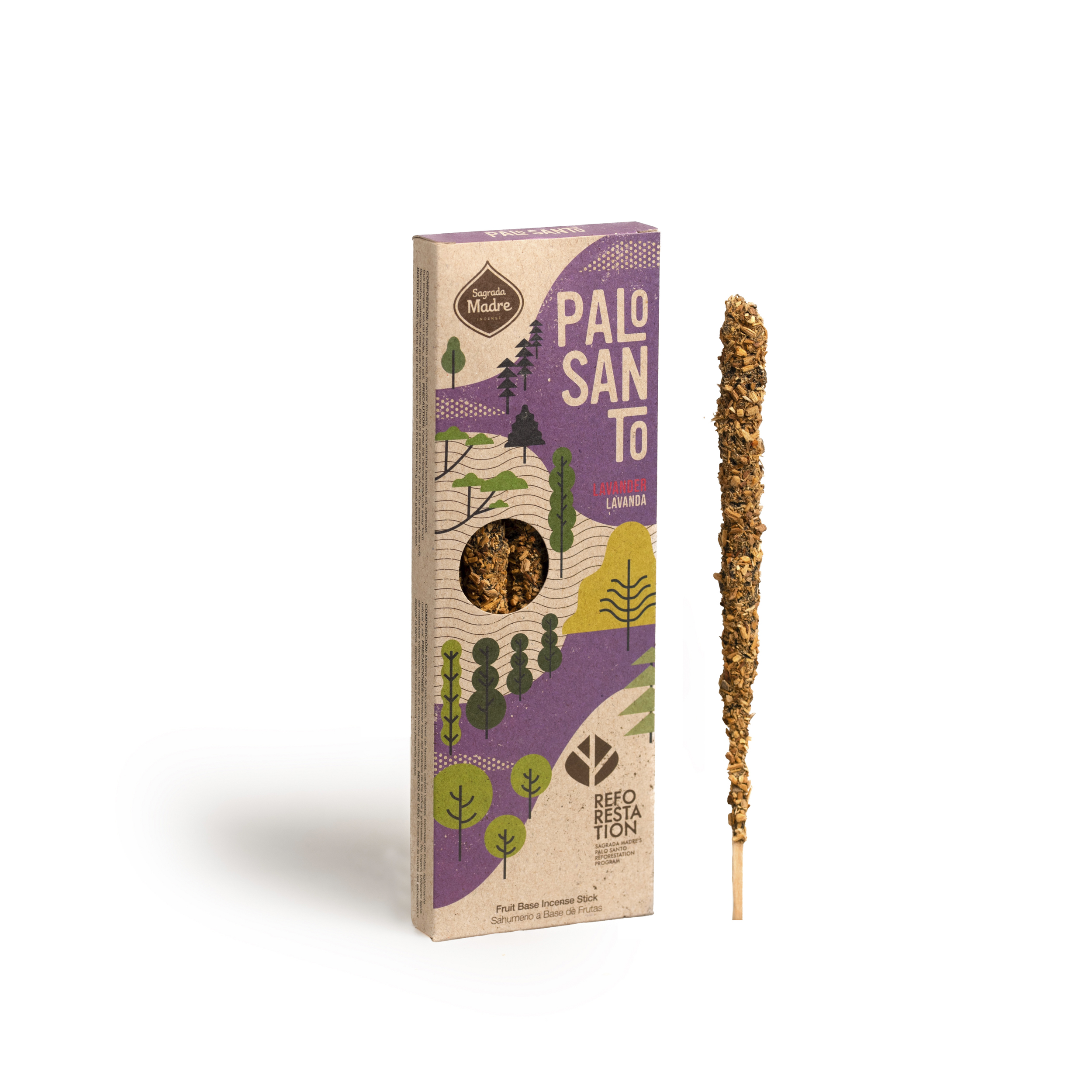 Incienso Palo Santo Sustentable y Lavanda x4 Corto