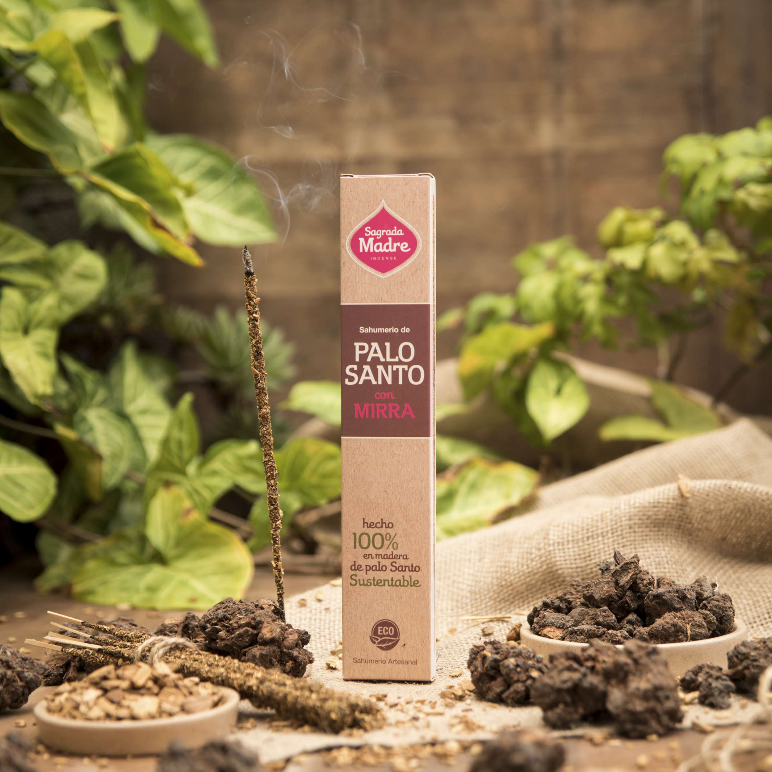 Incienso Palo Santo Sustentable con Mirra