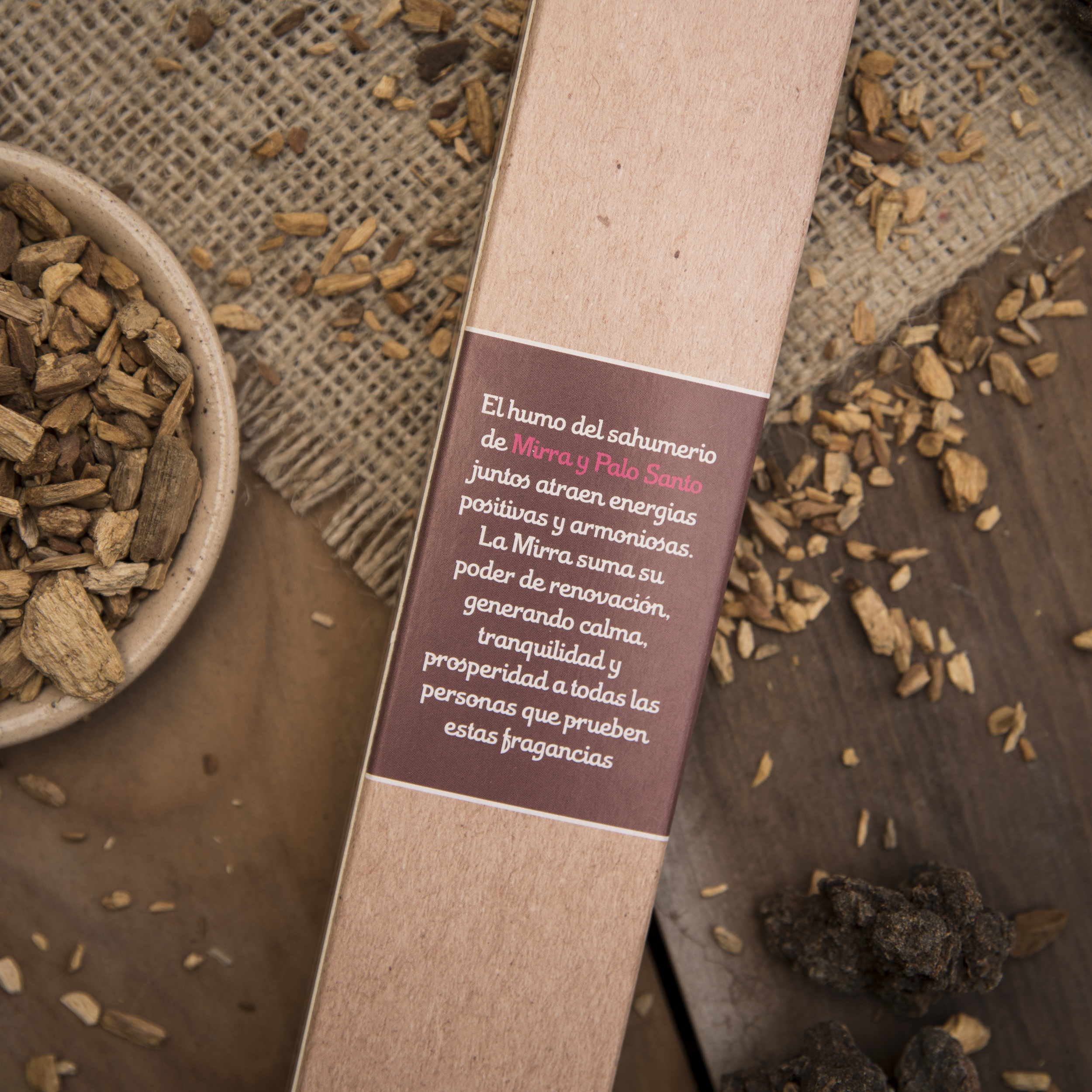 Incienso Palo Santo Sustentable con Mirra
