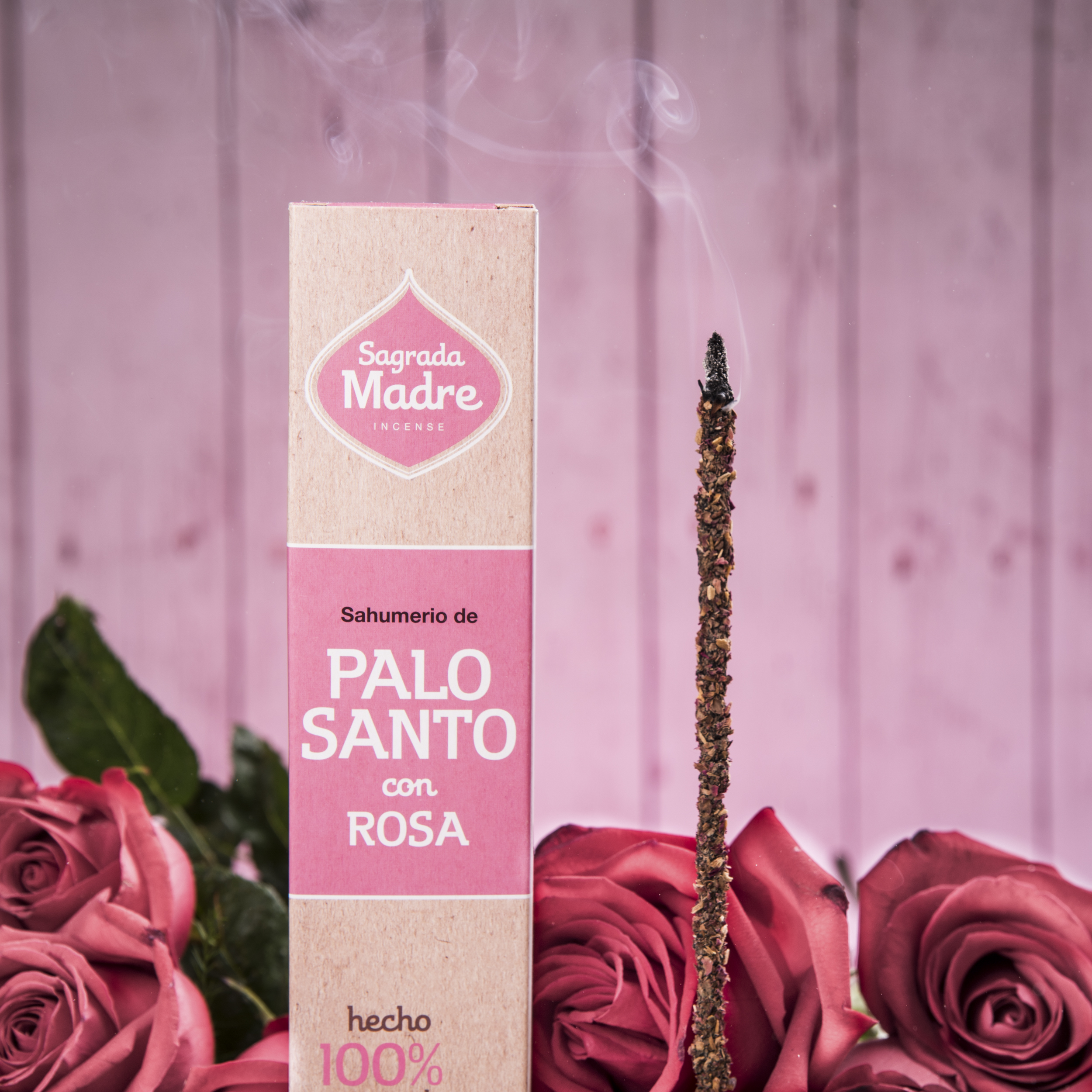 Incienso Palo Santo Sustentable con Rosa