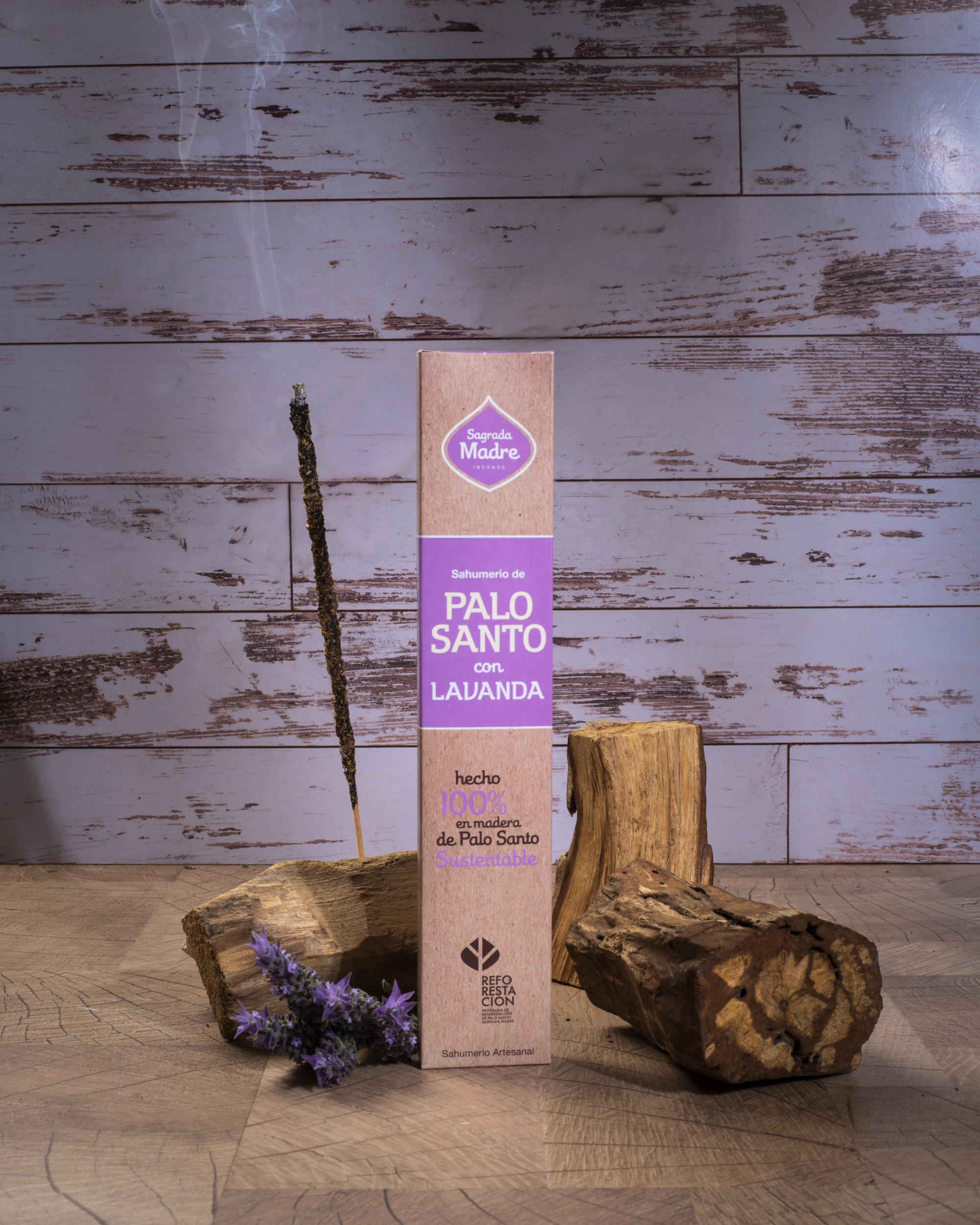 Incienso Palo Santo Sustentable con Lavanda