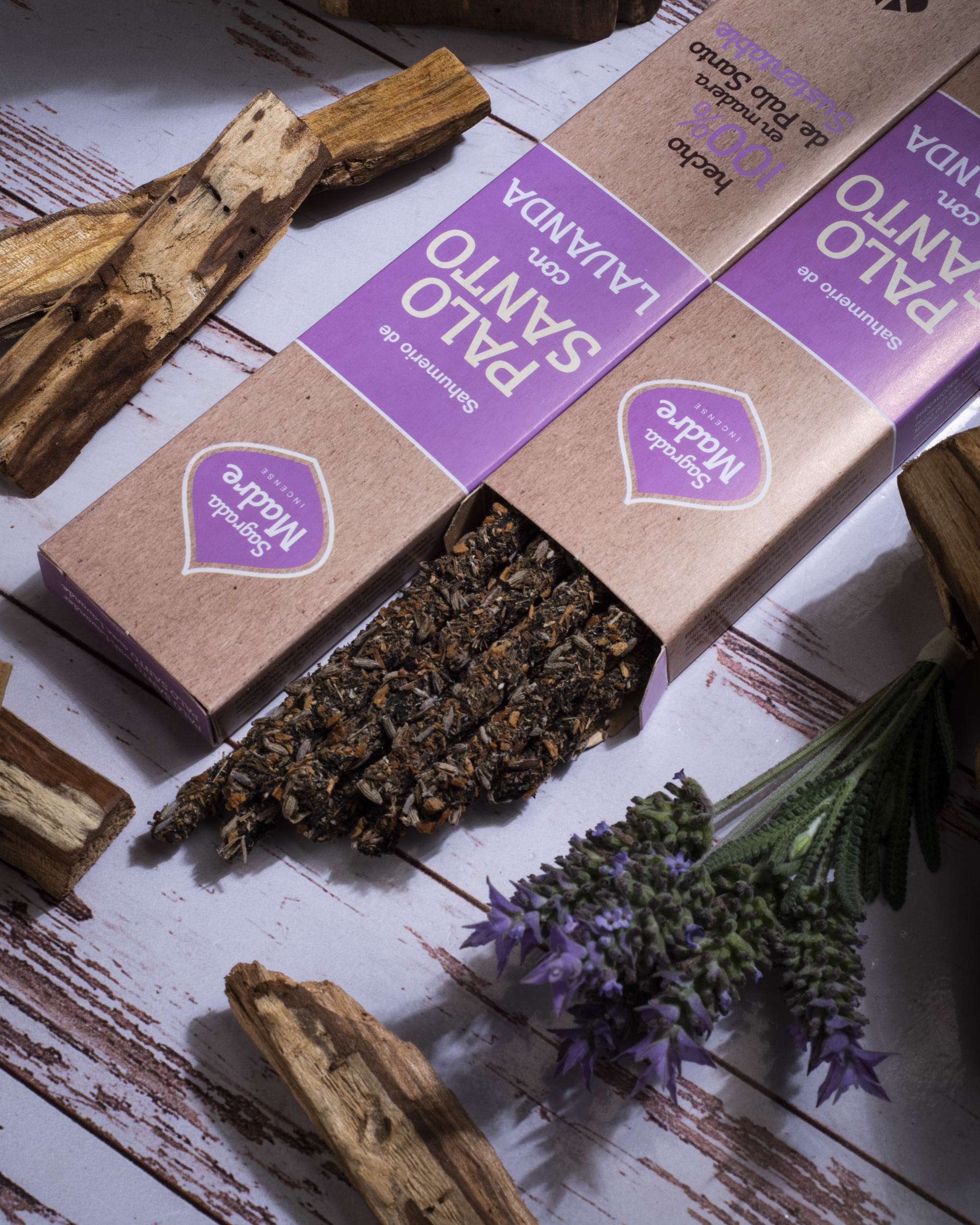 Incienso Palo Santo Sustentable con Lavanda