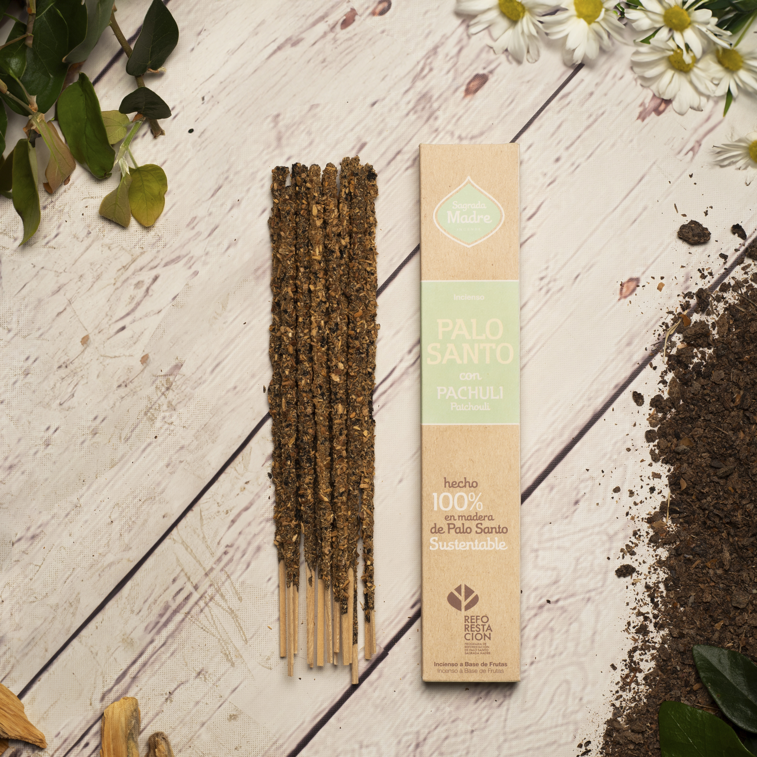 Incienso Palo Santo Sustentable con Pachulí