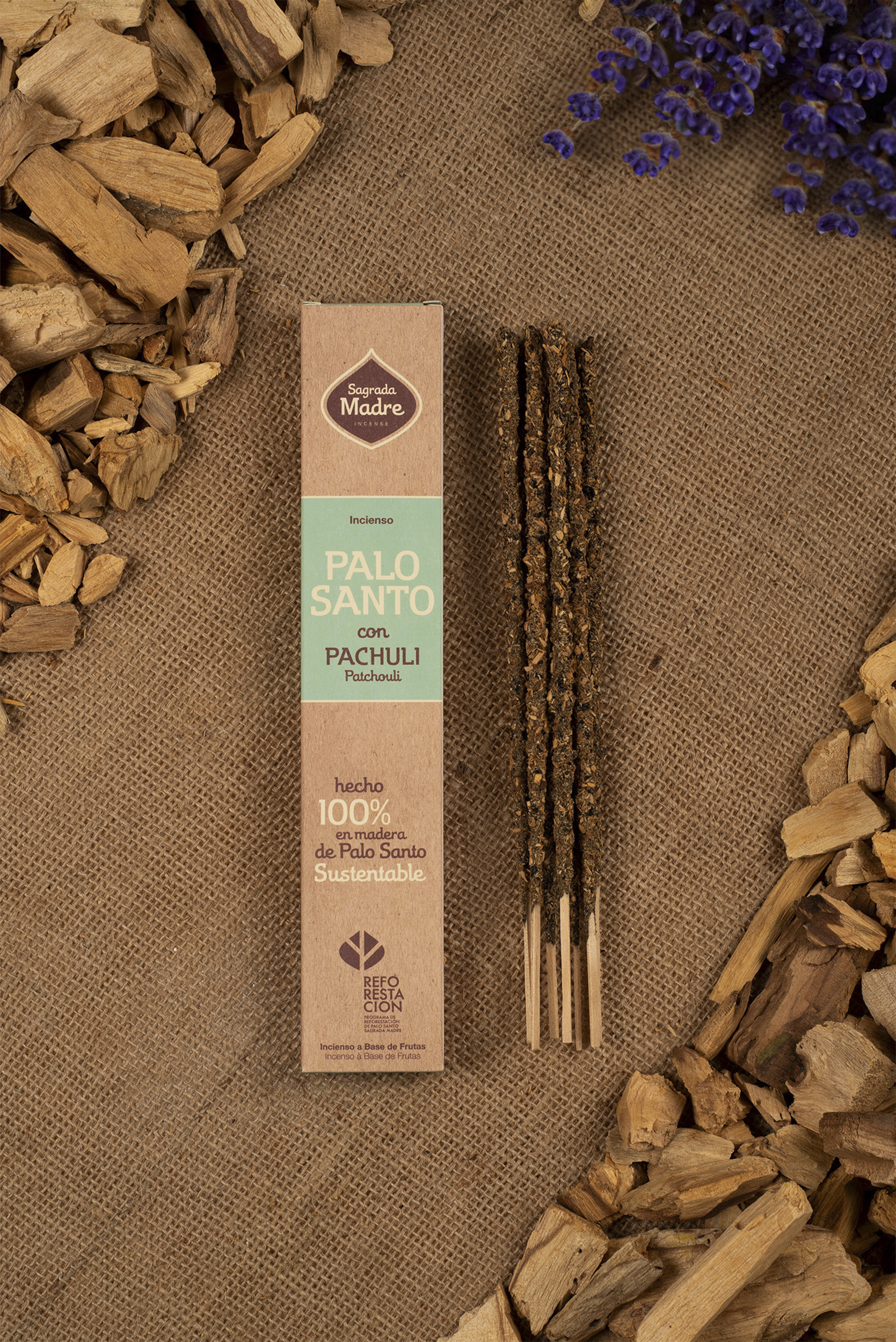 Incienso Palo Santo Sustentable con Pachulí