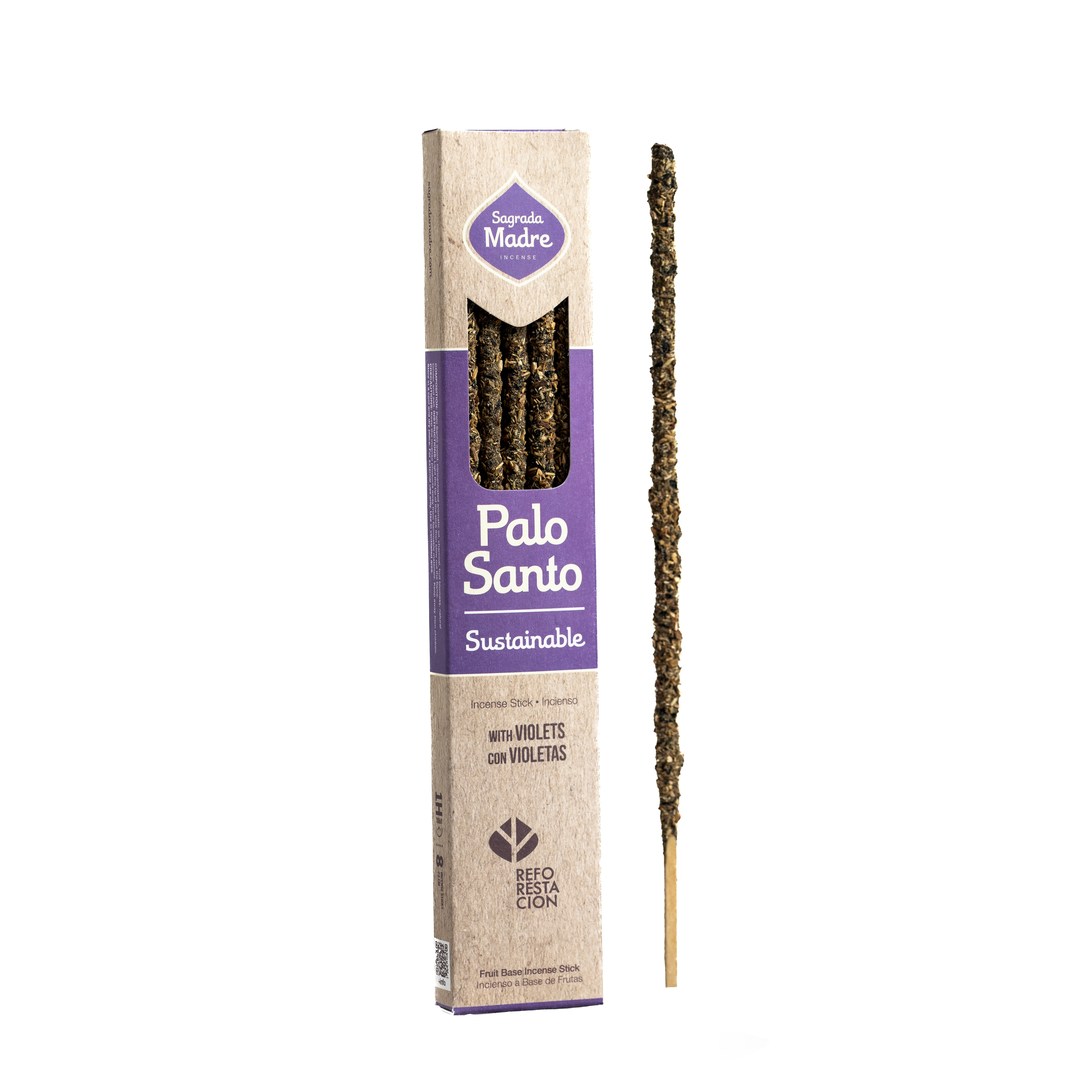 Incienso Palo Santo Sustentable con Violetas