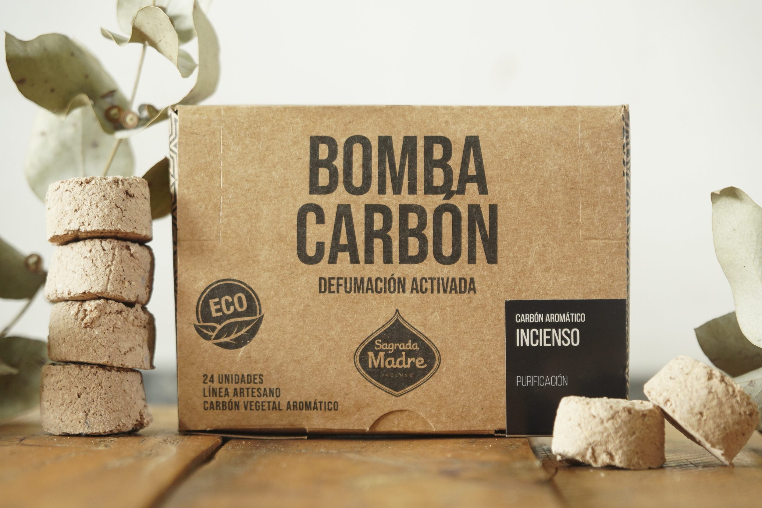 Bomba Carbón x24 Incienso