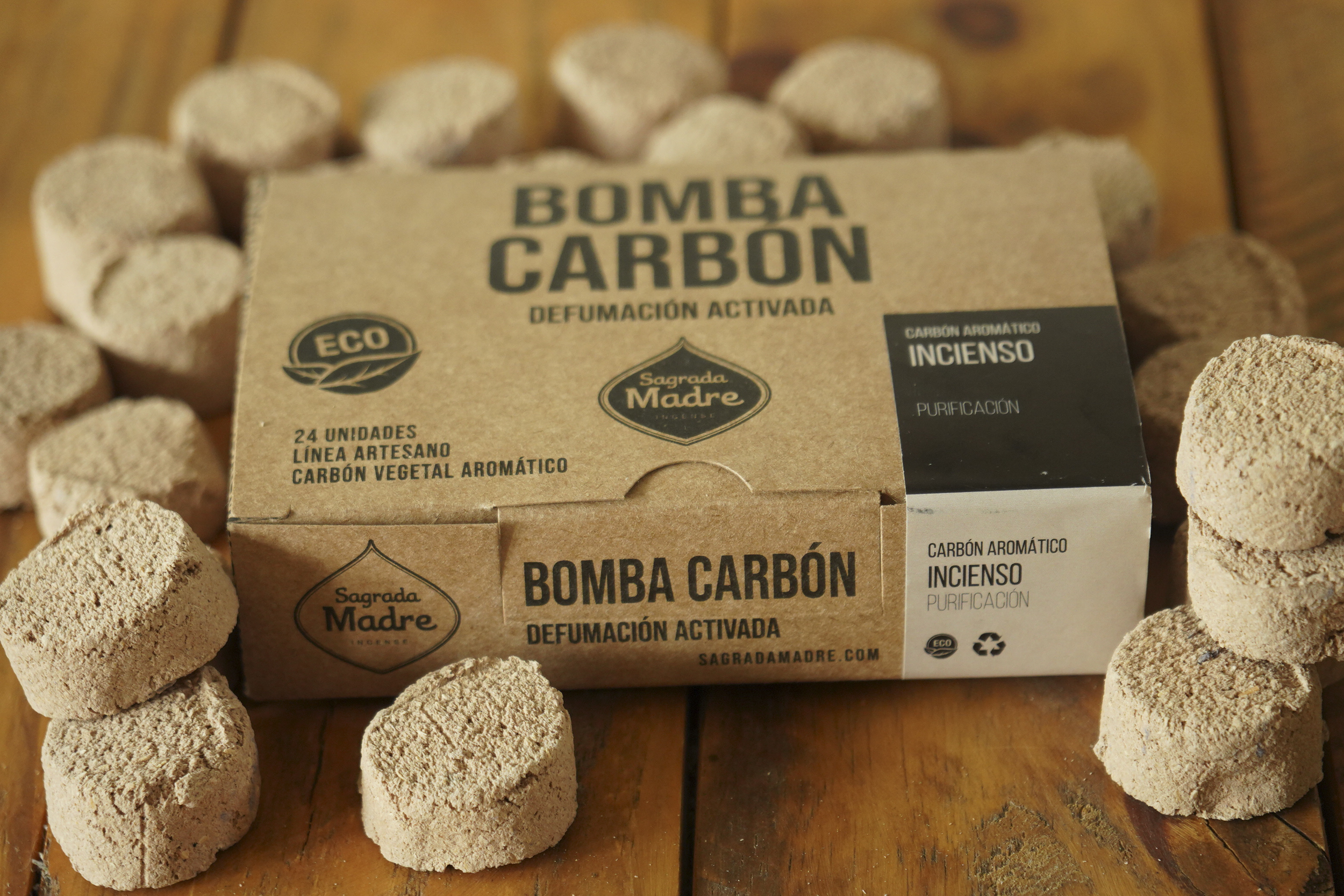 Bomba Carbón x24 Incienso